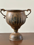 Antique Copper Two Handled Metal Cup