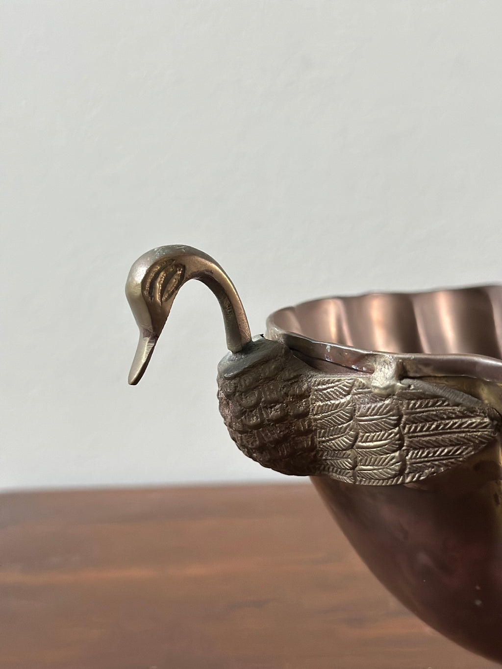 Brass Swan Handled Bowl