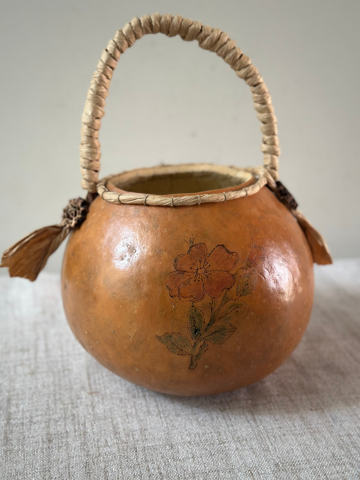Vintage Gourd Basket