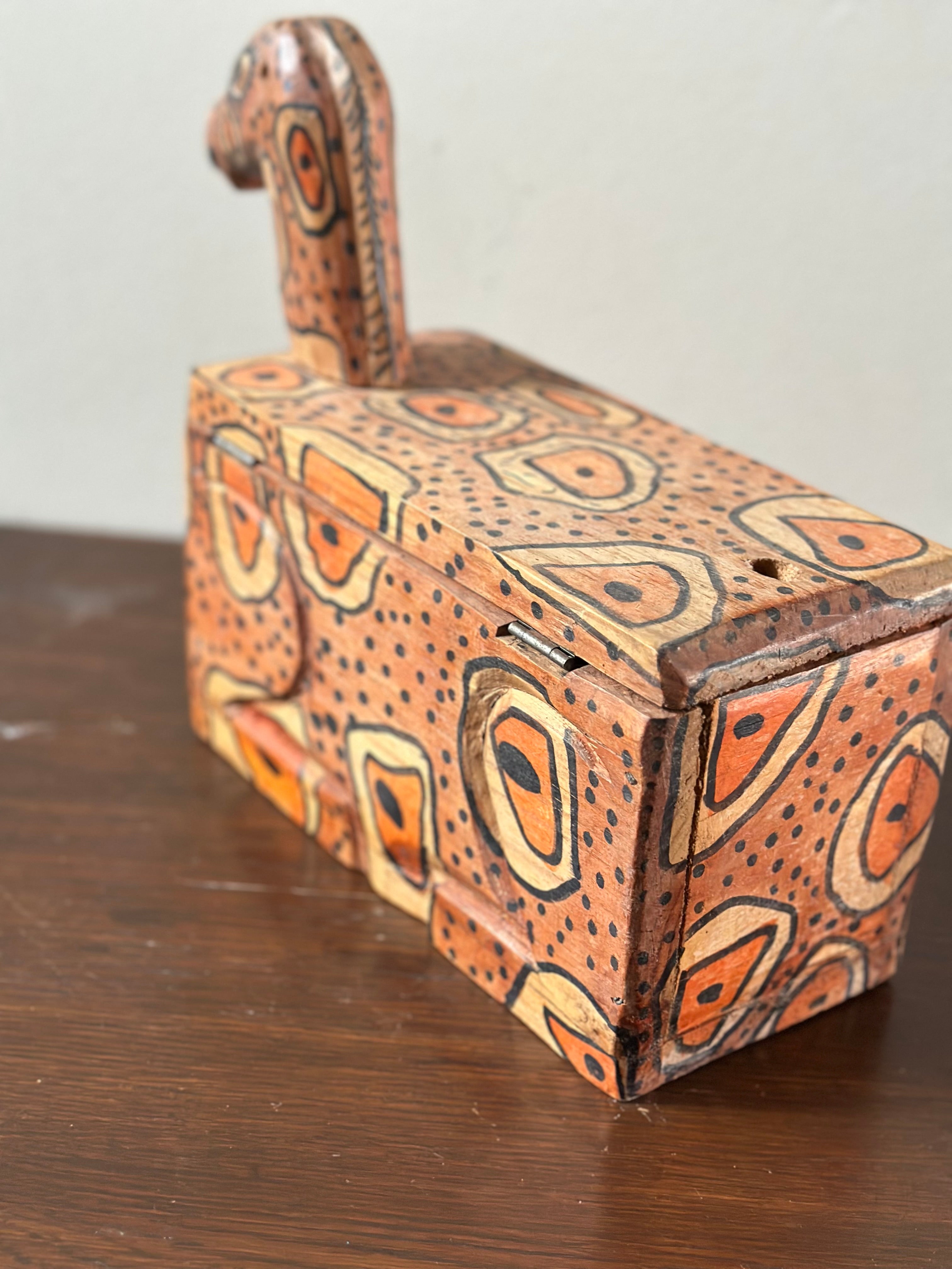 Vintage Folk Art Animal Box