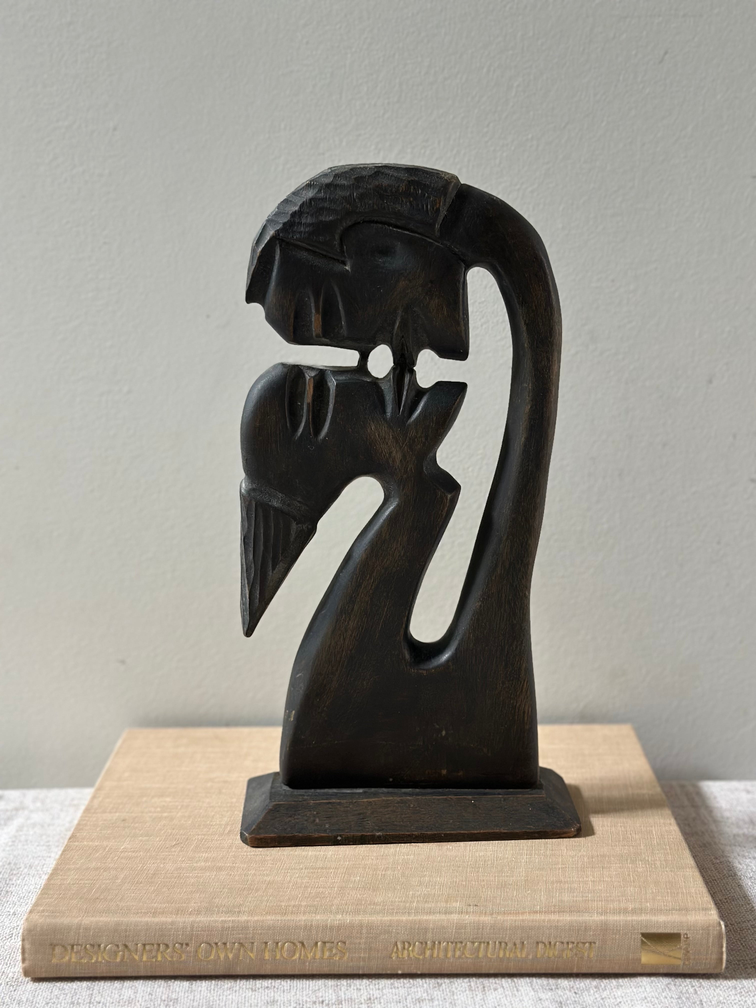 Hand Carved African Kissing Statue