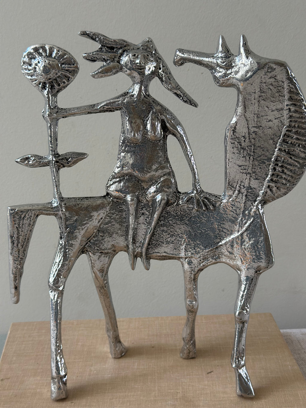 Vintage Don DRUMM Aluminum Sculpture, Lady Godiva