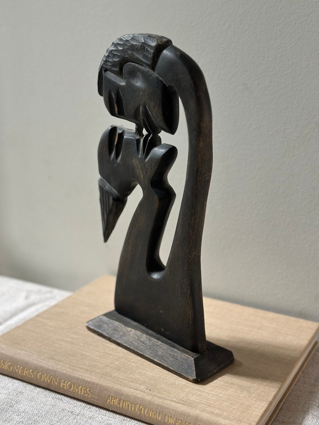 Hand Carved African Kissing Statue