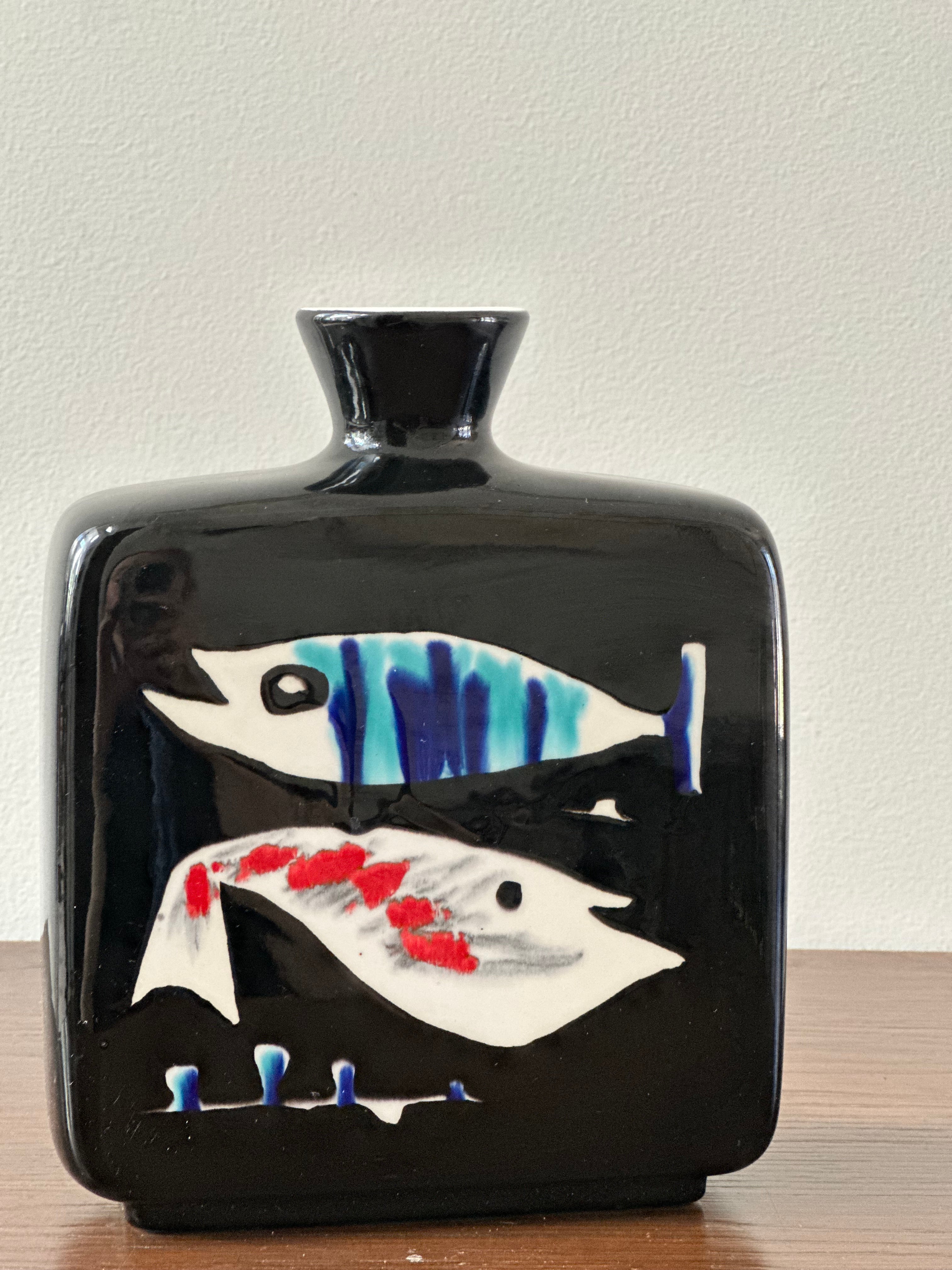 Vintage Ceramic Fish Vase
