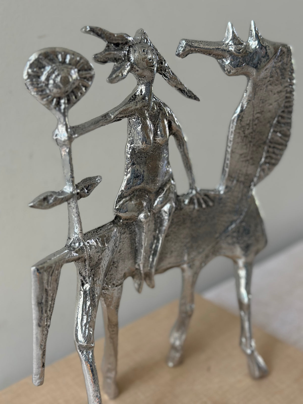 Vintage Don DRUMM Aluminum Sculpture, Lady Godiva