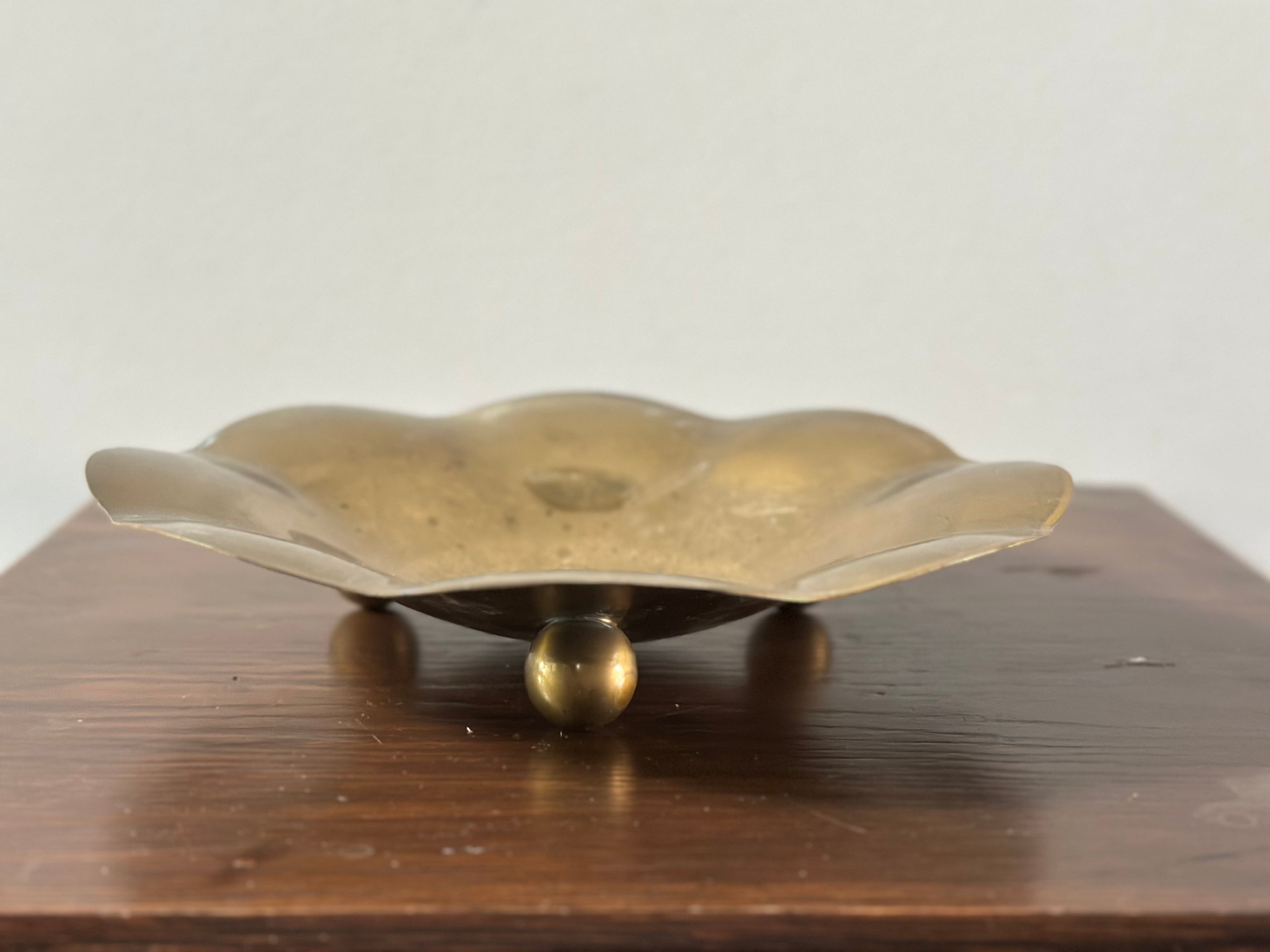 Art Deco Brass Bowl