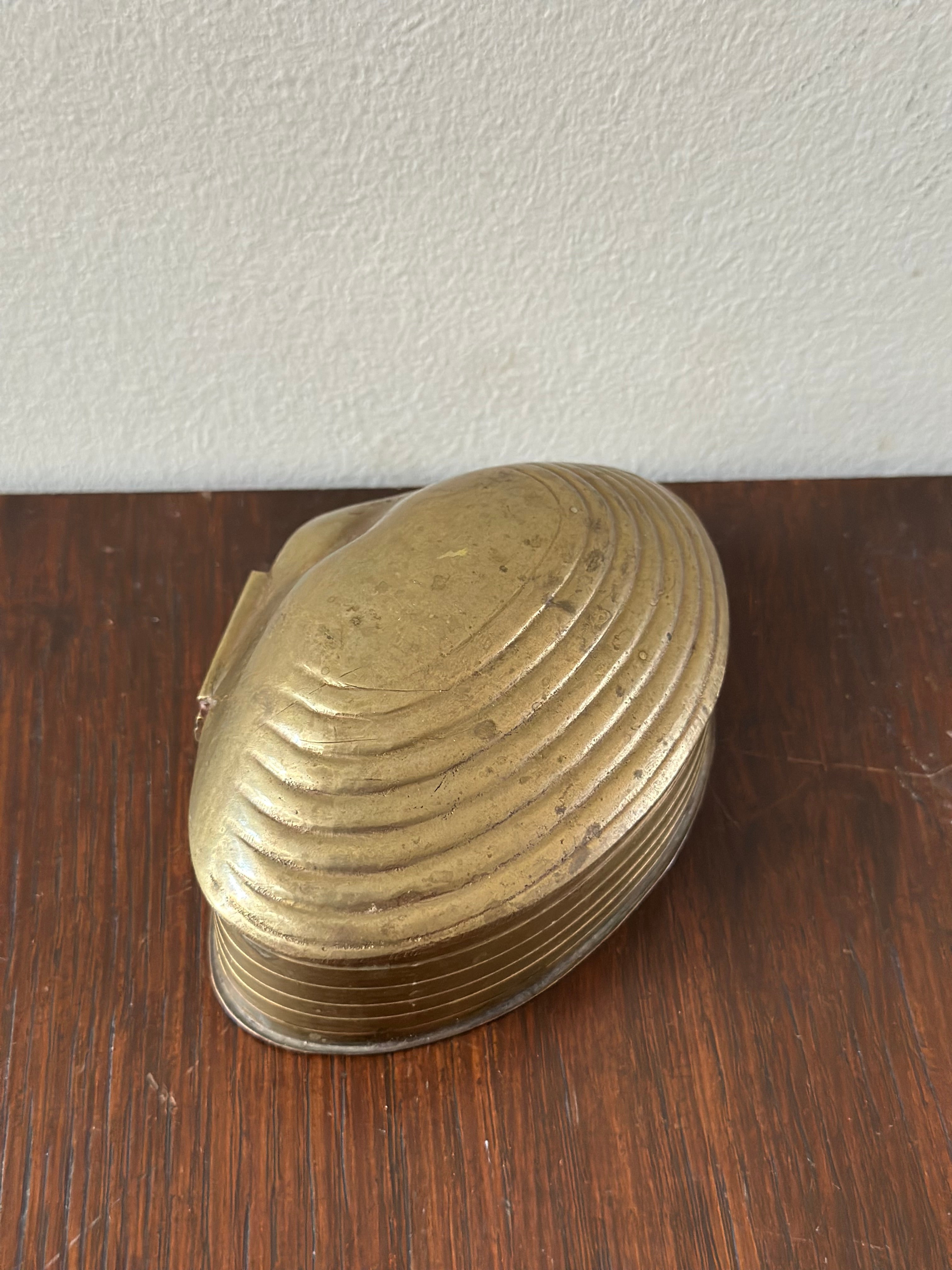 Brass Clam Trinket Box