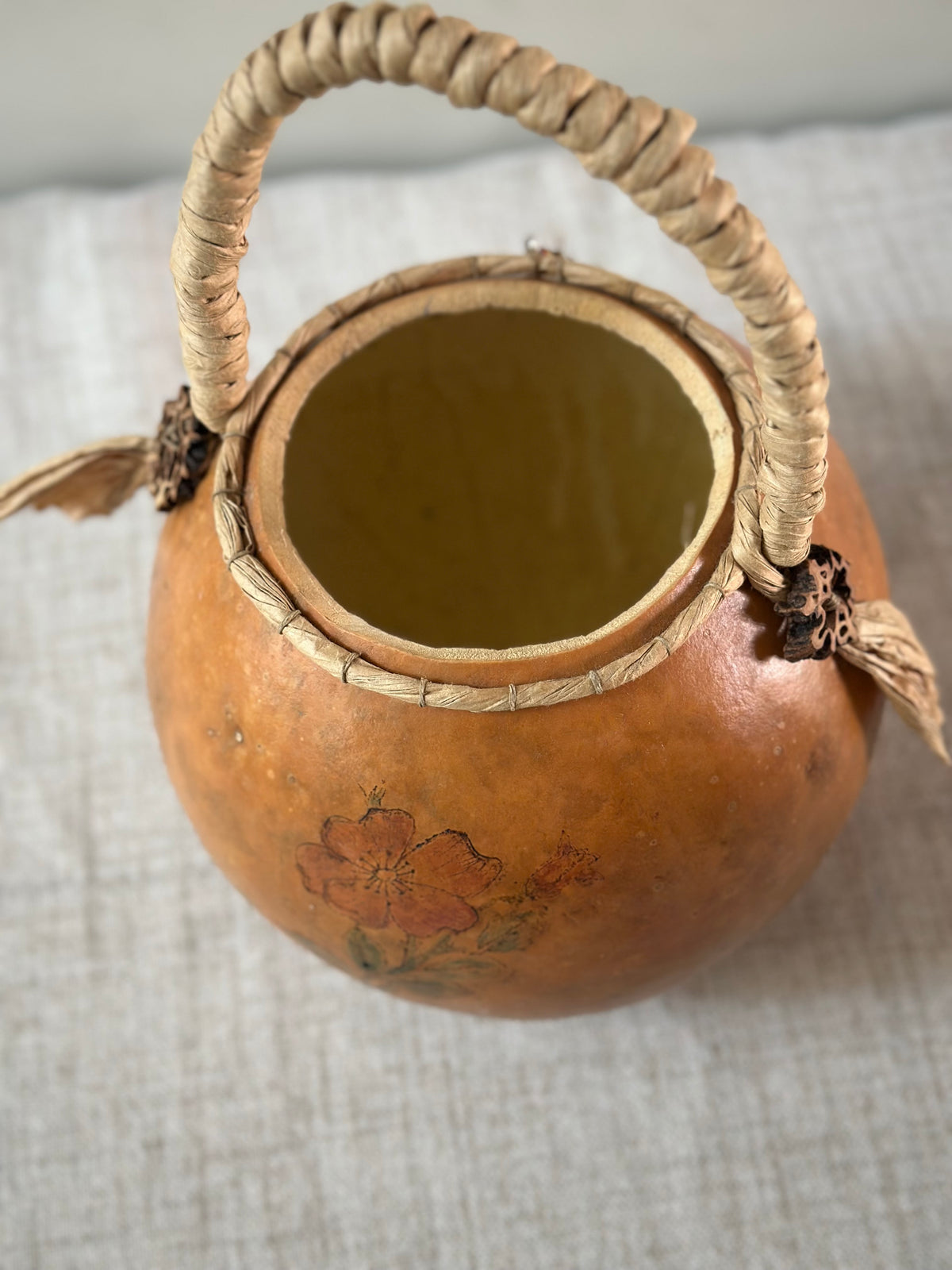 Vintage Gourd Basket