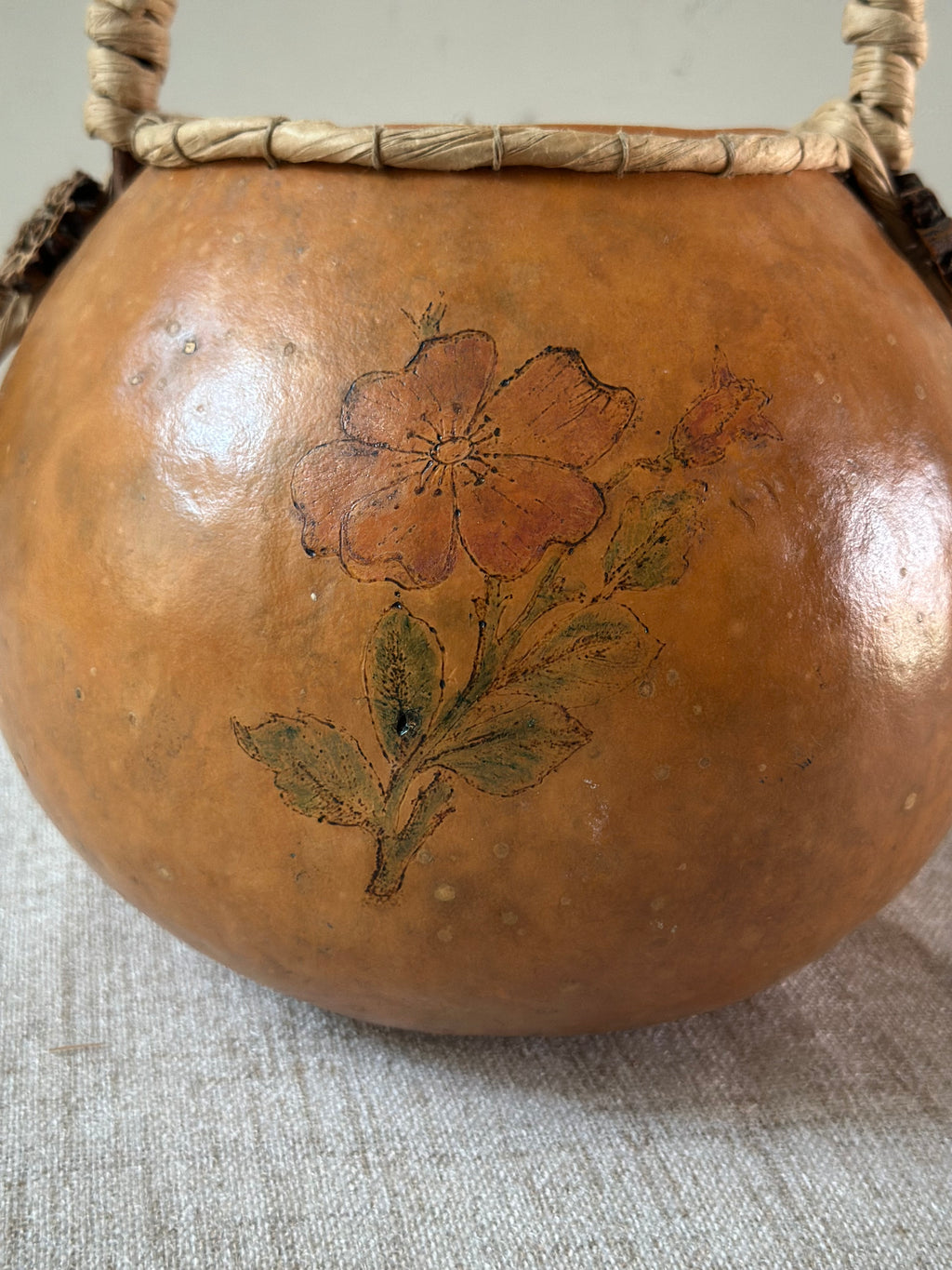 Vintage Gourd Basket