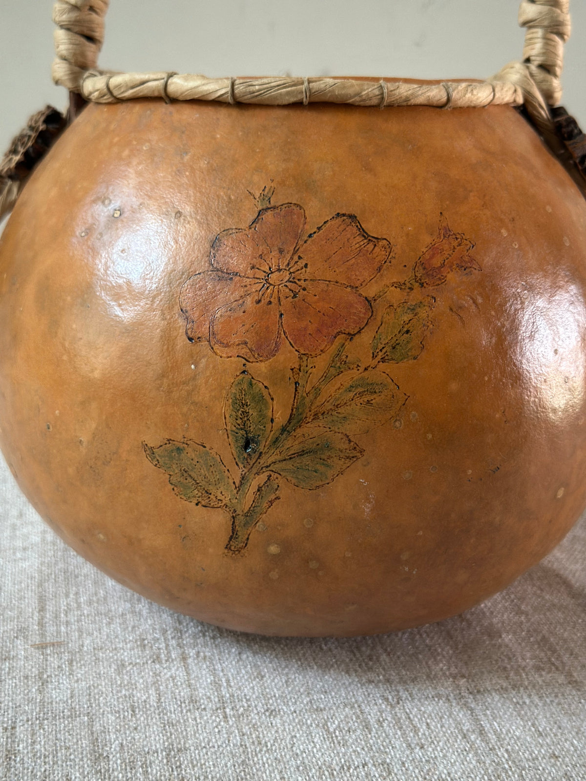 Vintage Gourd Basket