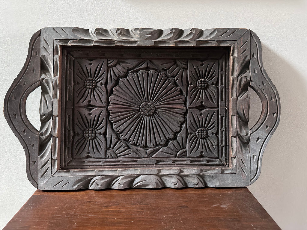 Hand Carved Wooden Tray