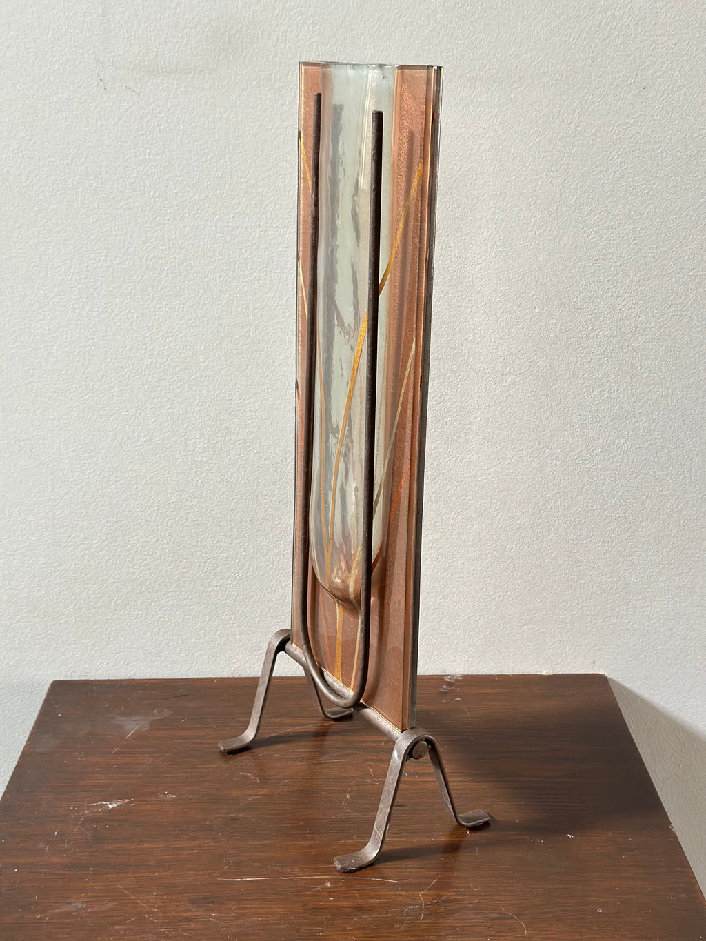 Mark Hines Signed Art Glass Vase