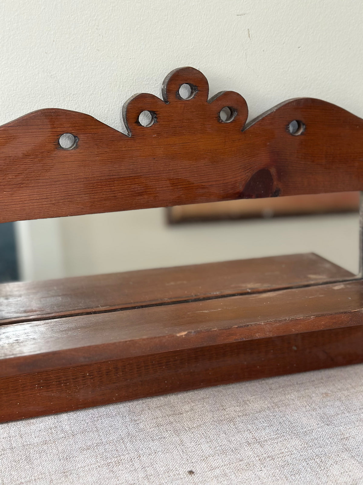 Vintage Scalloped Vanity Shelf