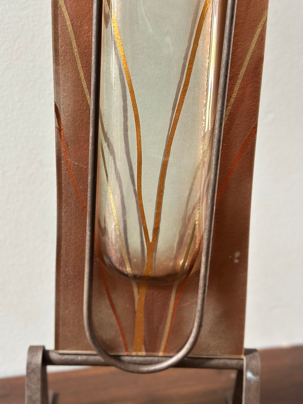 Mark Hines Signed Art Glass Vase