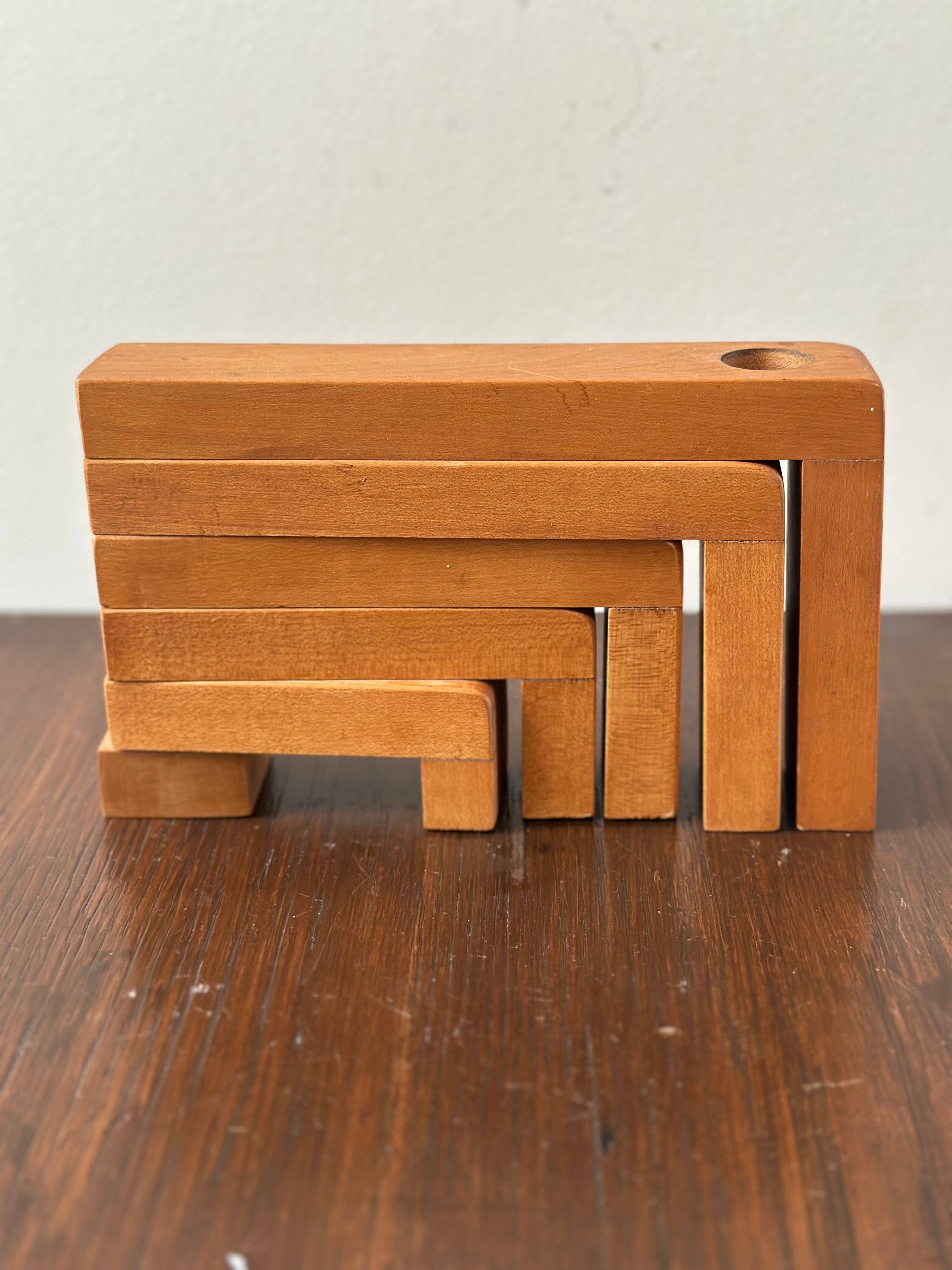 Scandinavian Articulating Wooden Candelabra