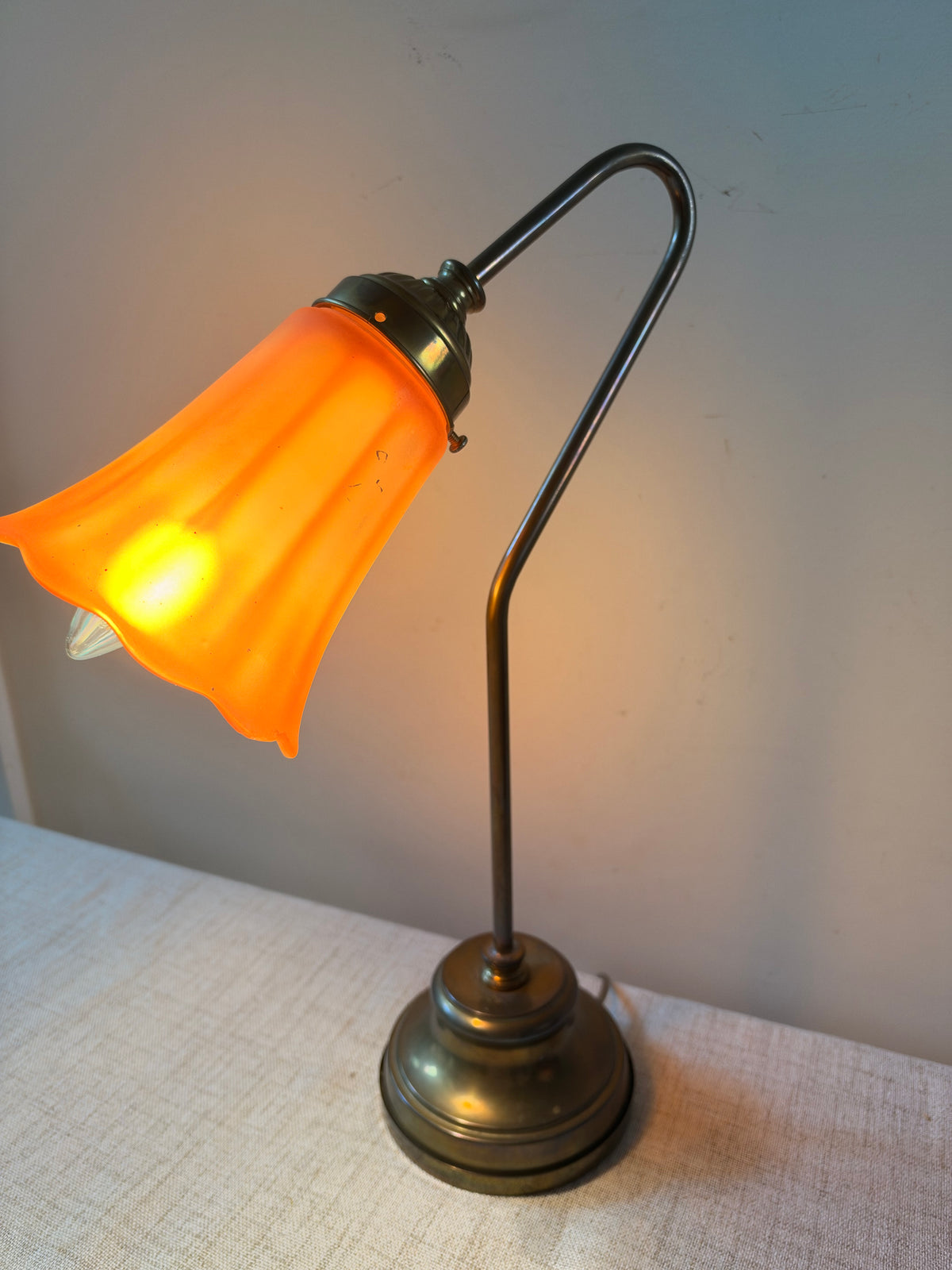 Art Nouveau Fluted Table Lamp