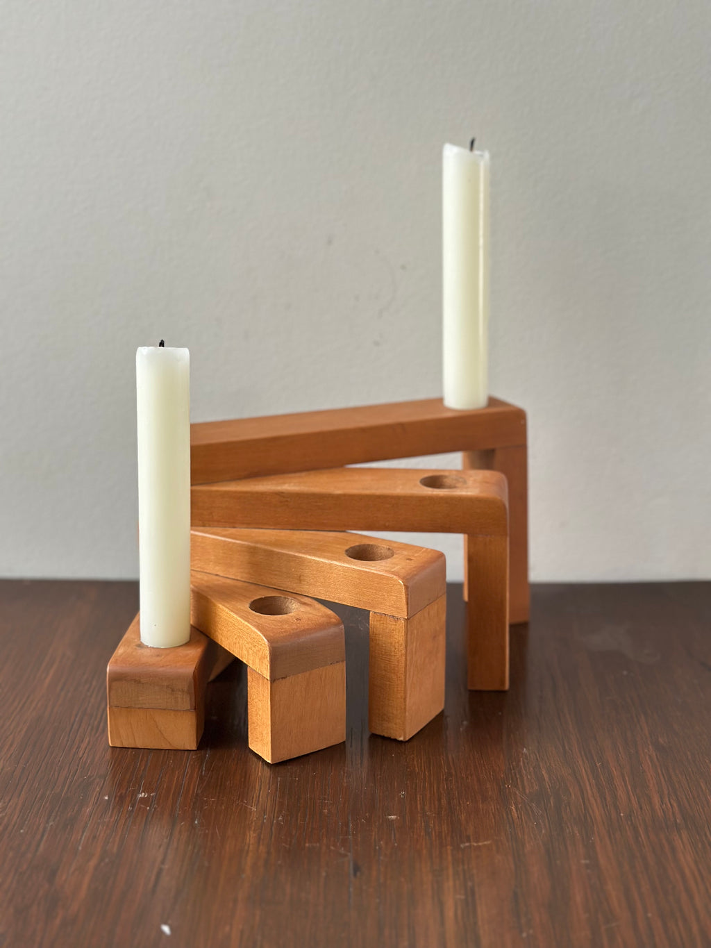 Scandinavian Articulating Wooden Candelabra