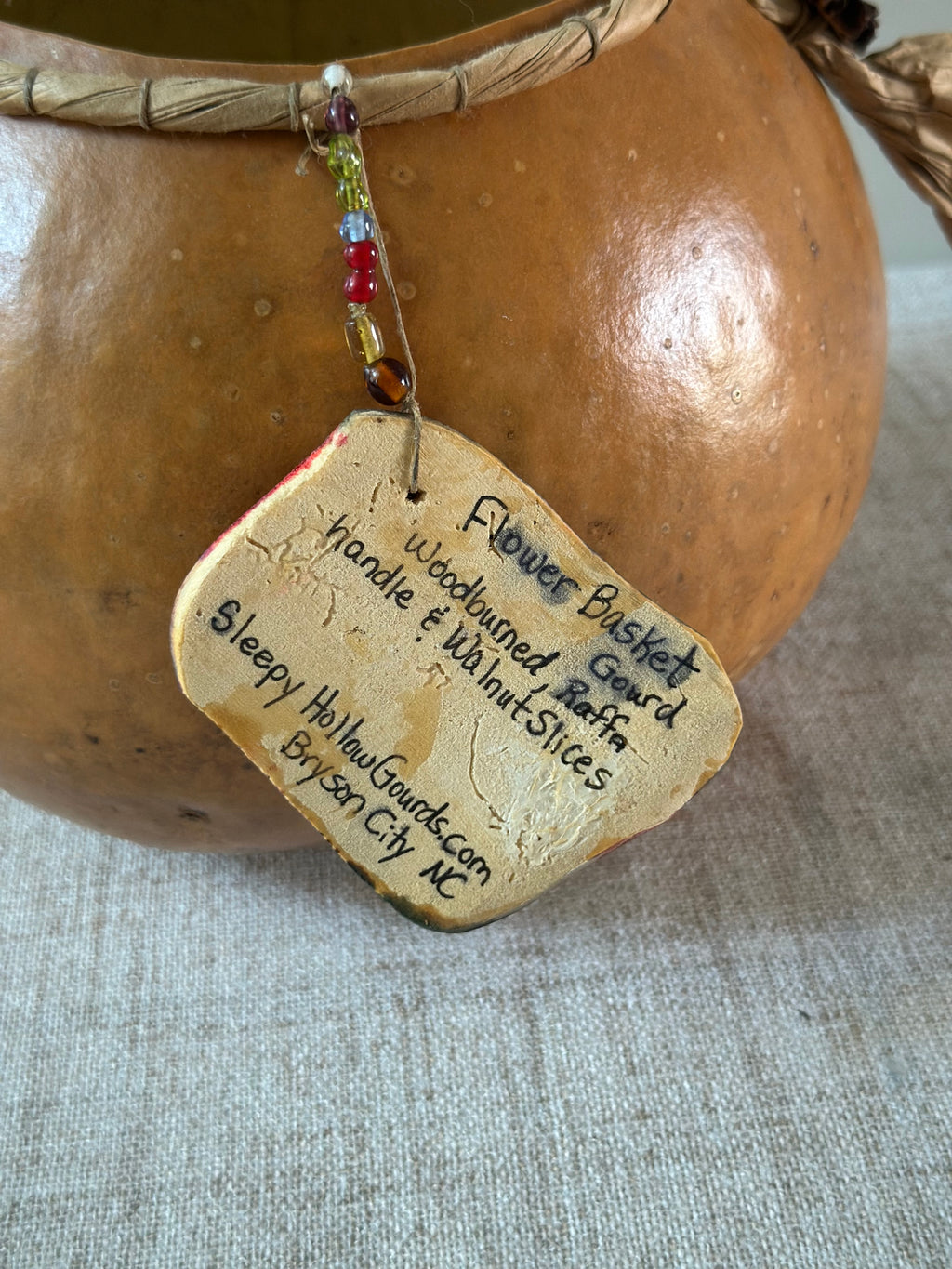 Vintage Gourd Basket