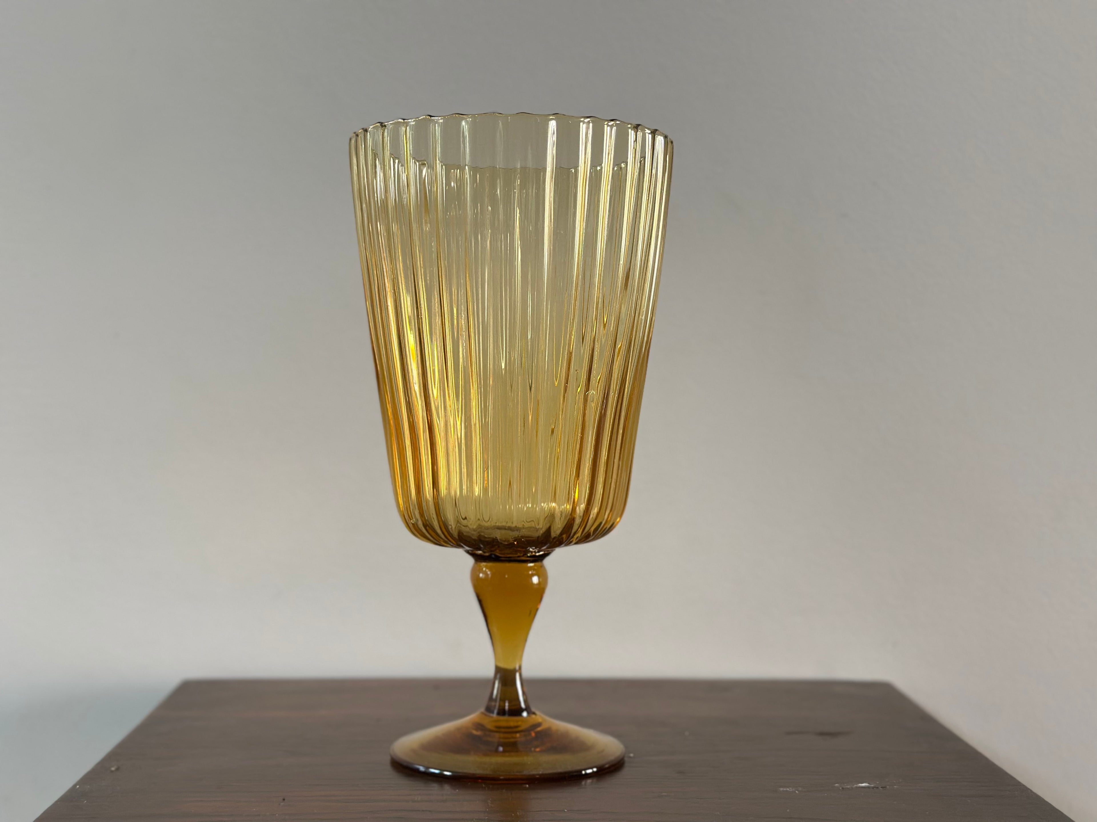 Hand Blown Amber Vase
