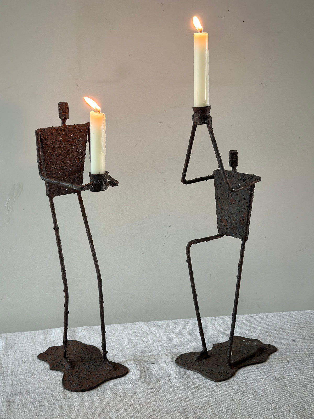 Vintage Brutalist Candlestick (Kneeling)
