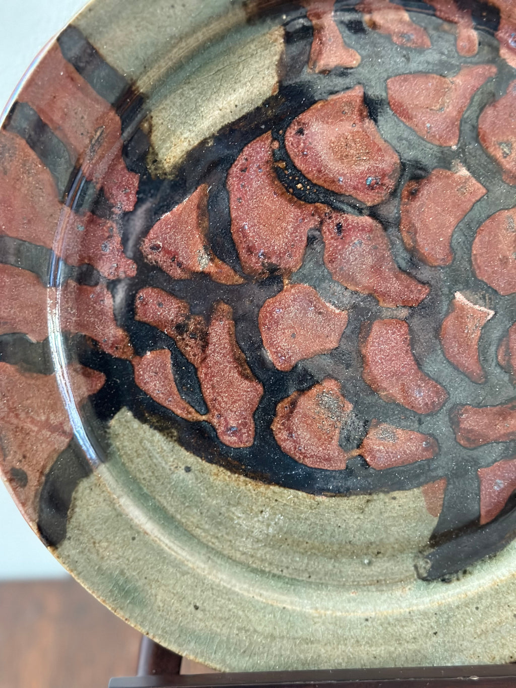 Ceramic Folk Art Fish Plate