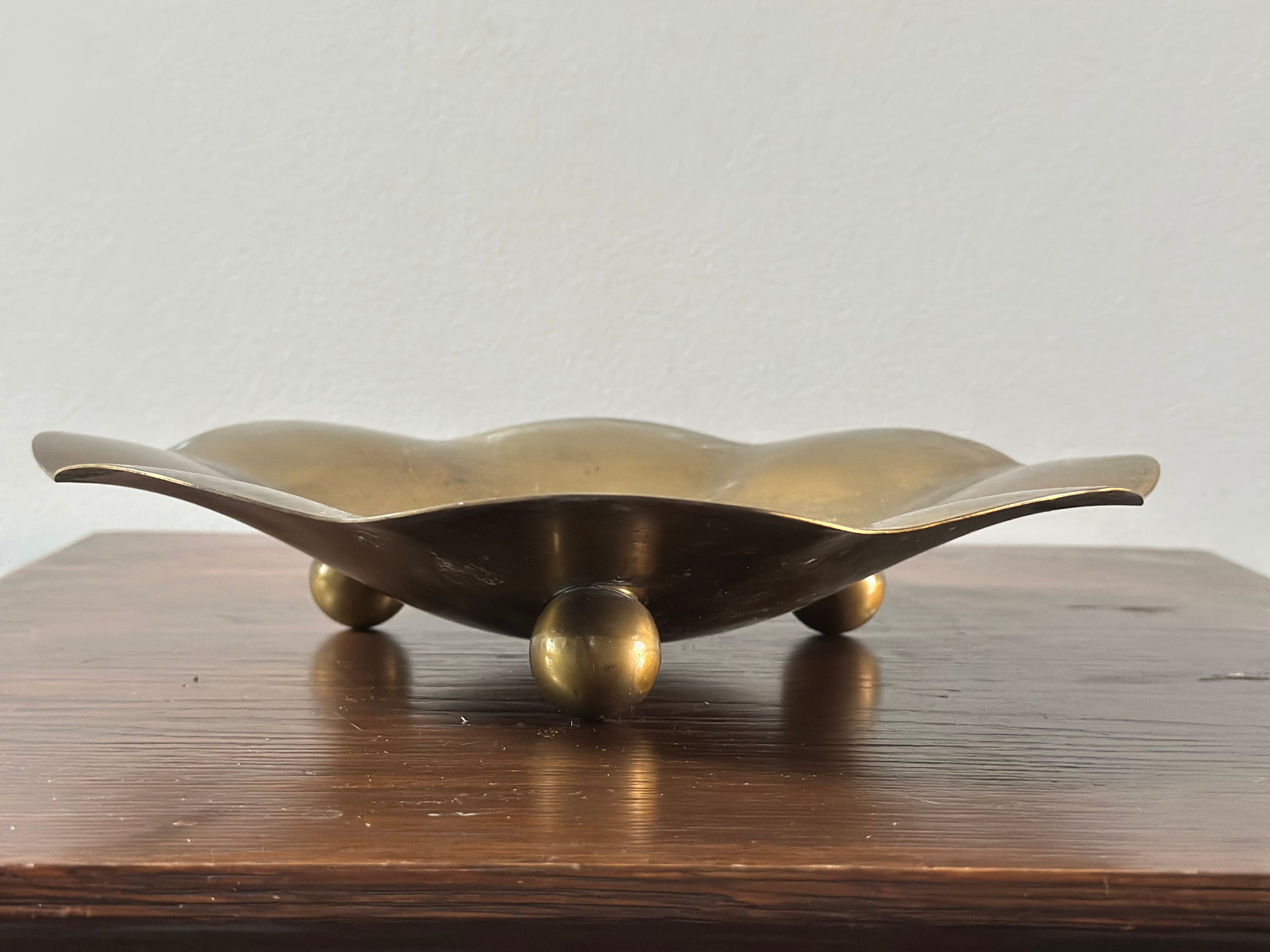 Art Deco Brass Bowl