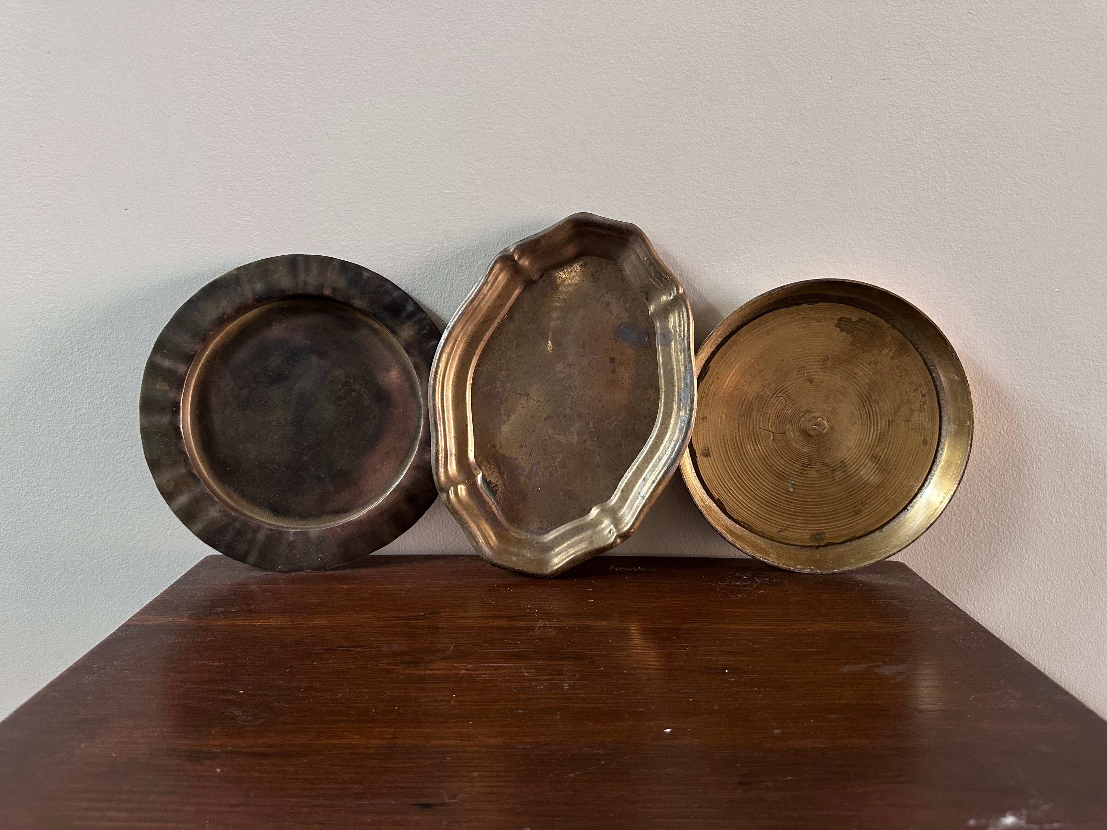 Trio of Brass Plates