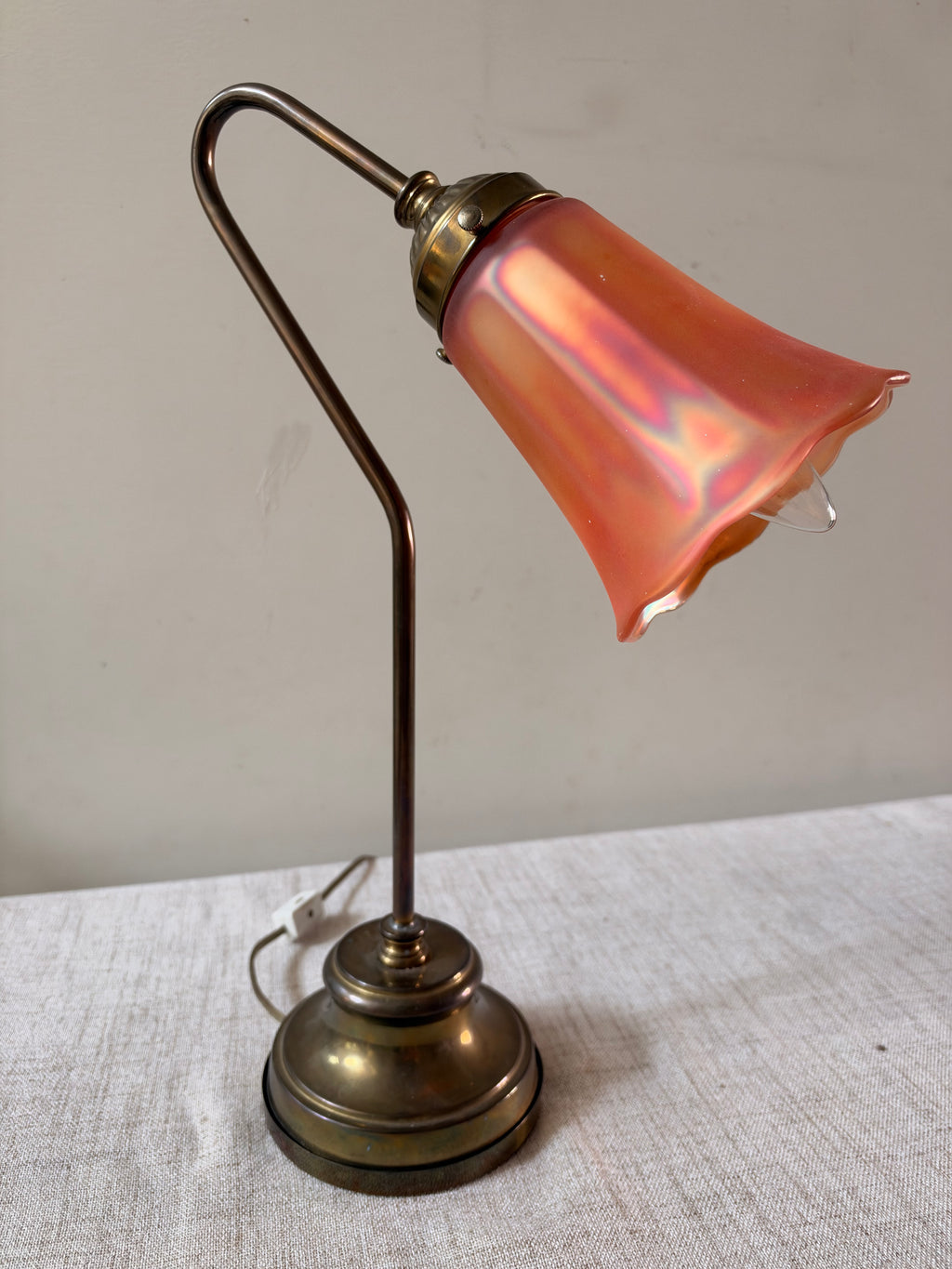 Art Nouveau Fluted Table Lamp
