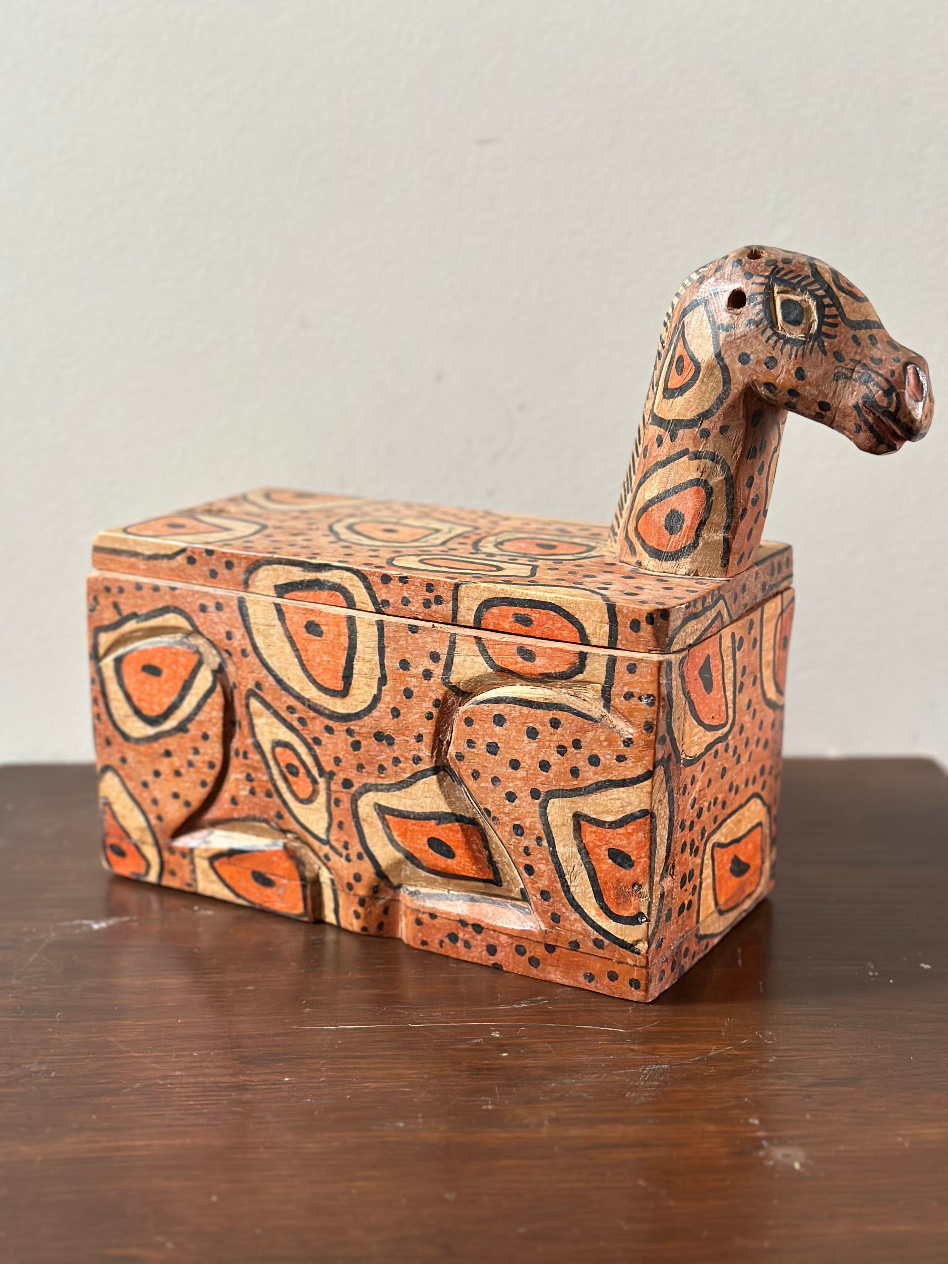 Vintage Folk Art Animal Box