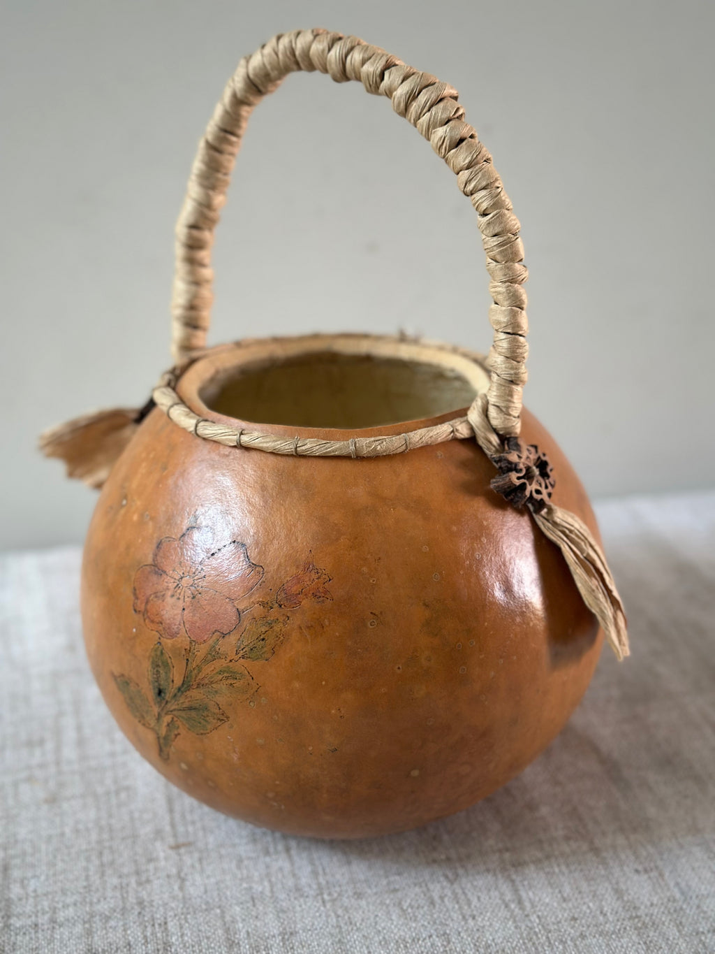 Vintage Gourd Basket