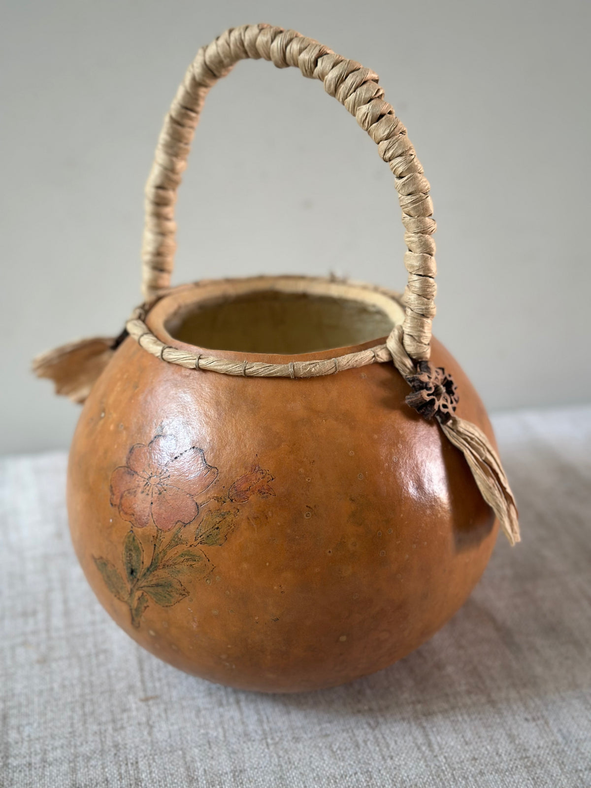 Vintage Gourd Basket