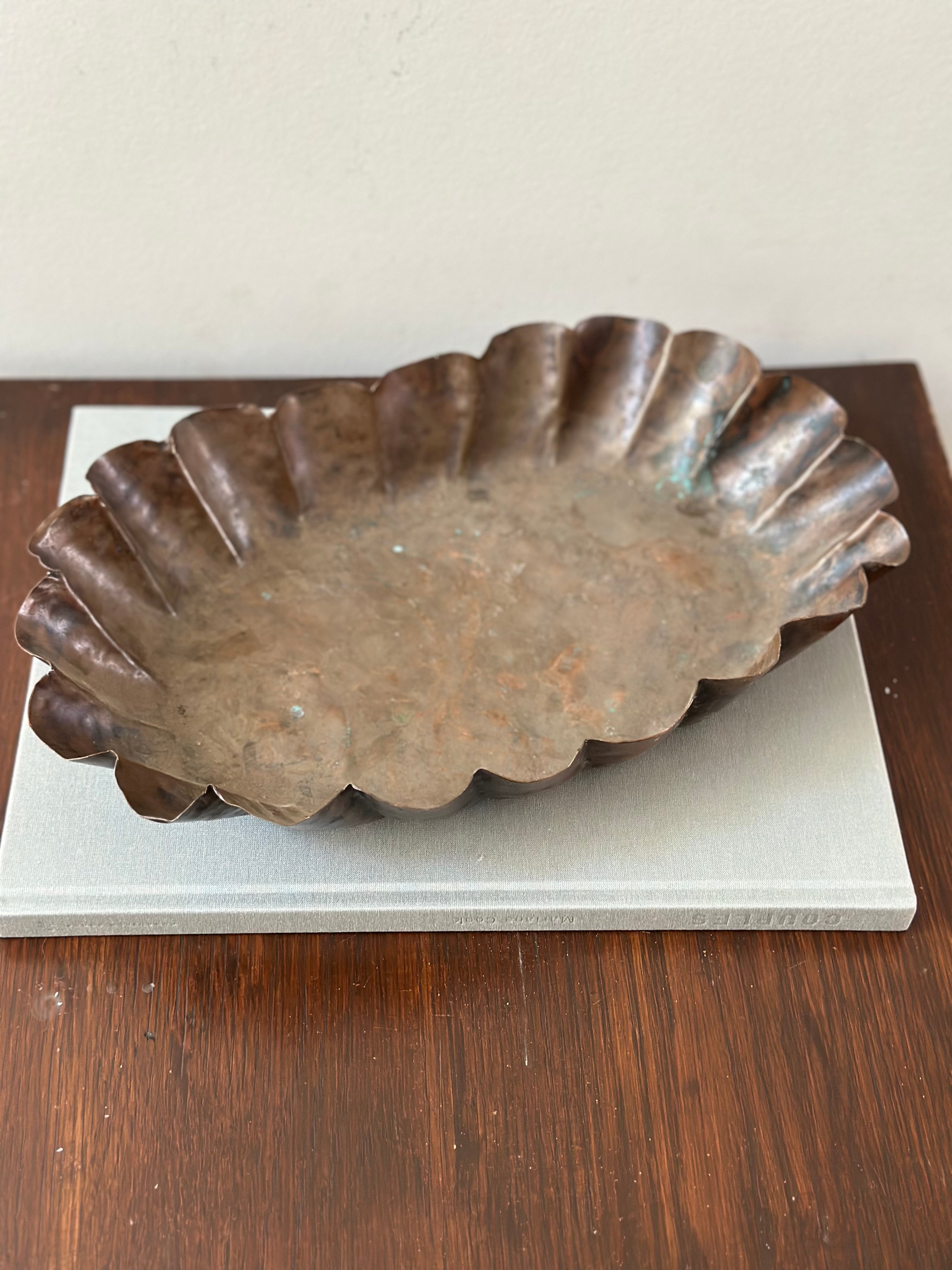 Hand Molded Copper Trinket Dish