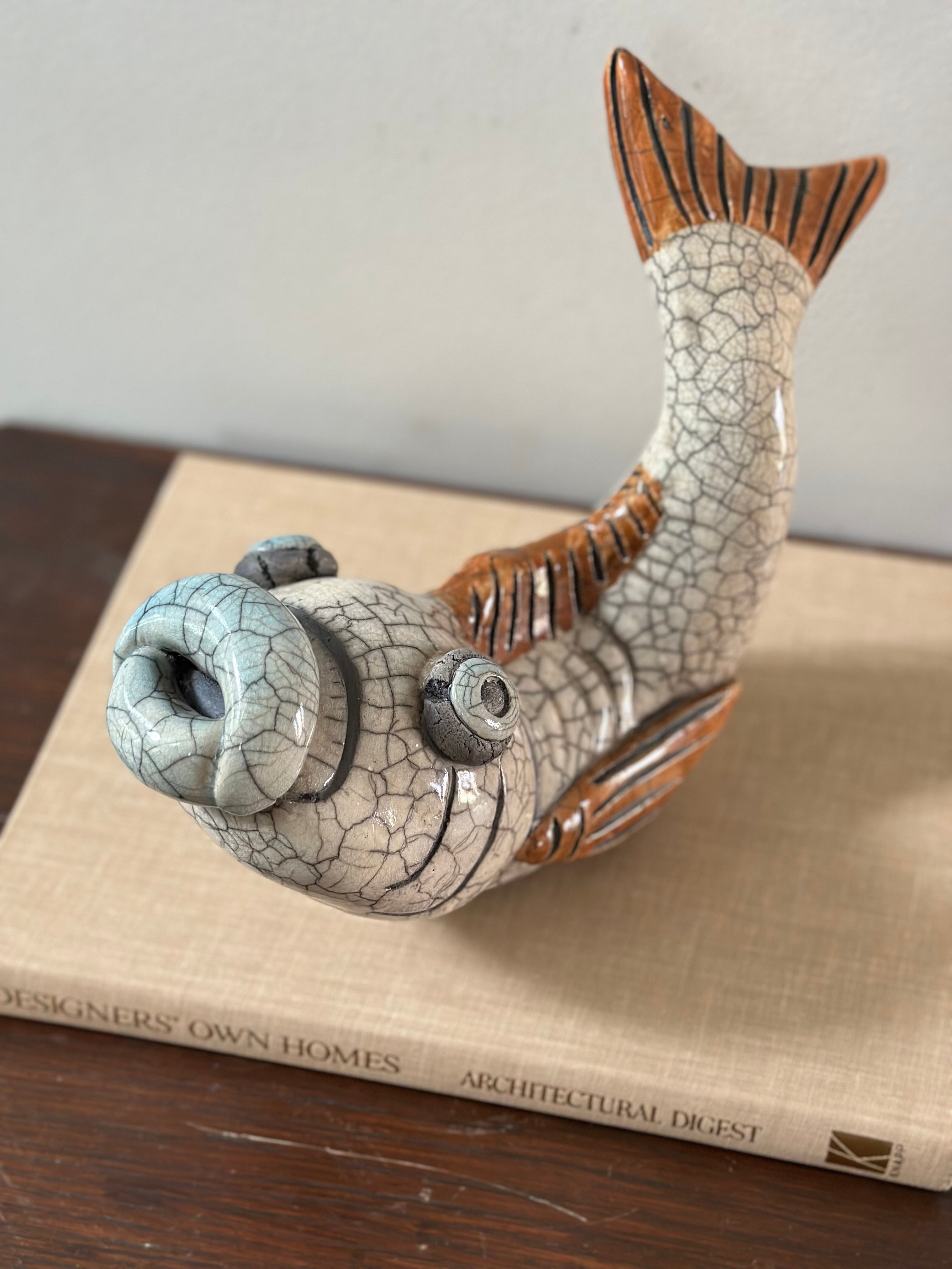 Handmade Raku Fish