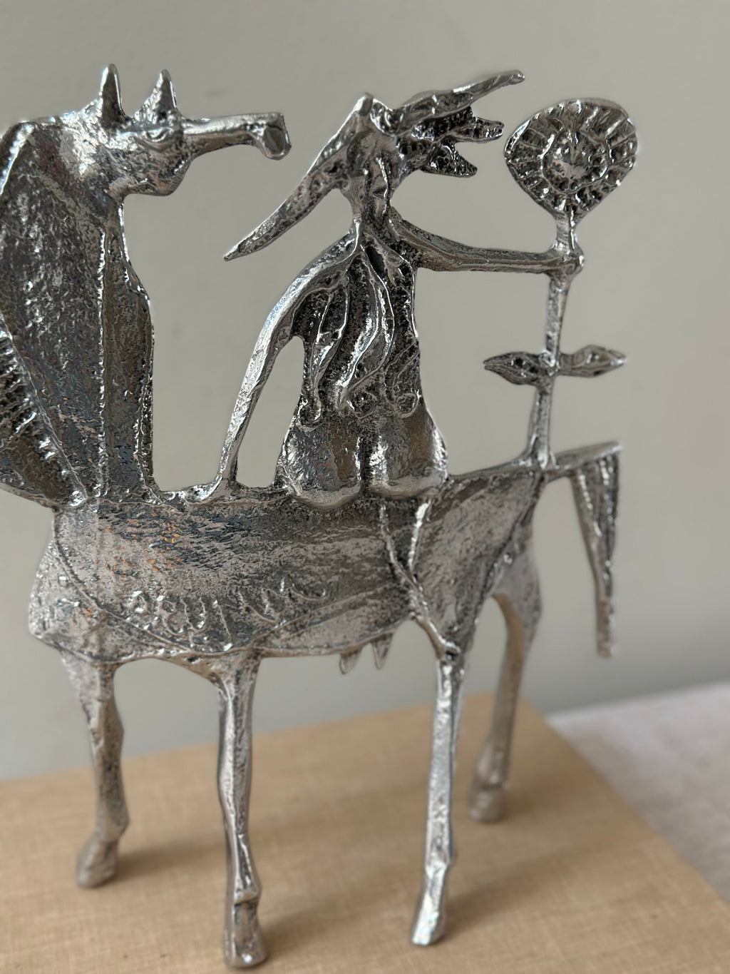 Vintage Don DRUMM Aluminum Sculpture, Lady Godiva