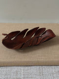 Handmade Leather Leaf Tray