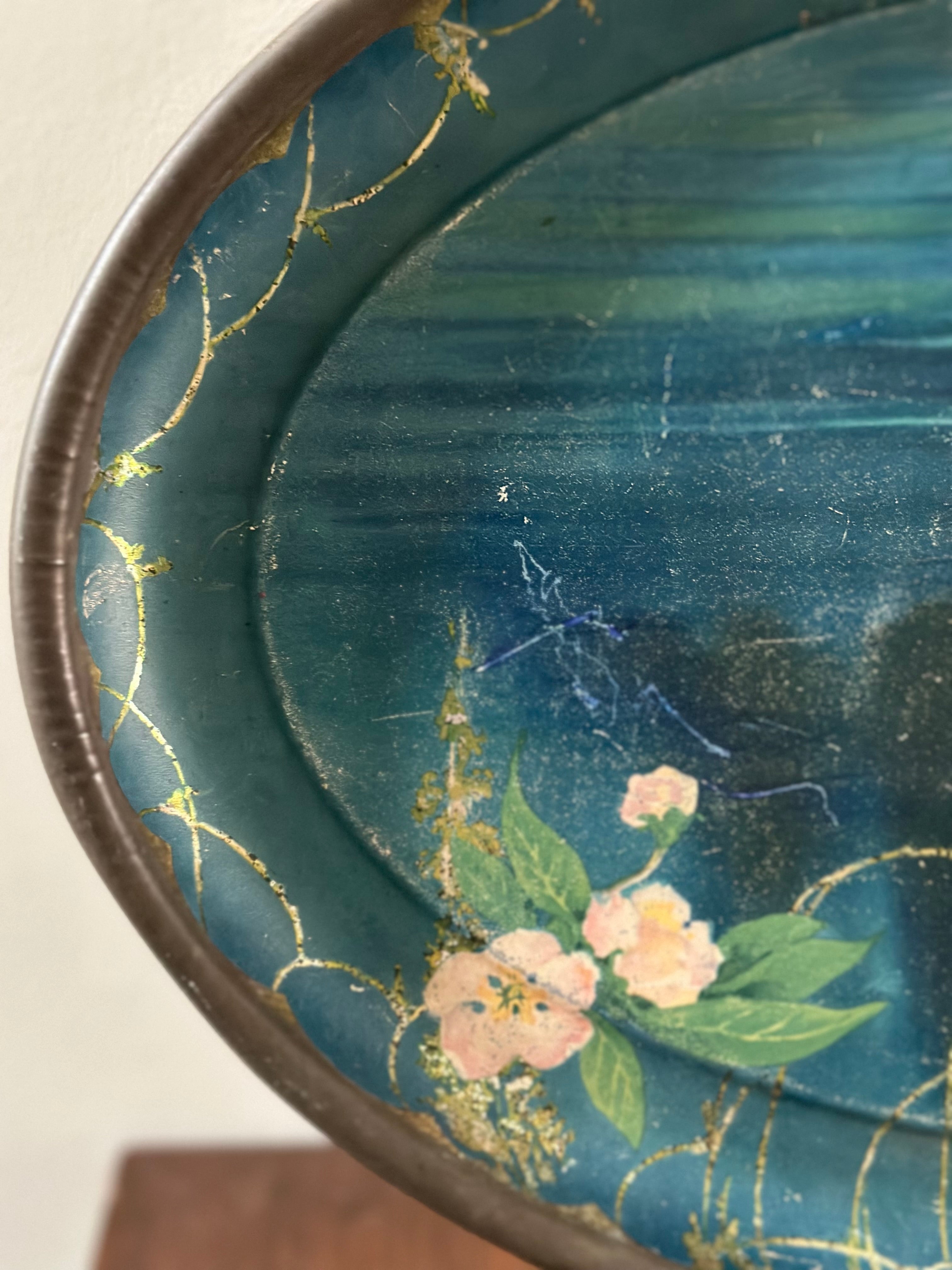 Antique Hand Painted Tray