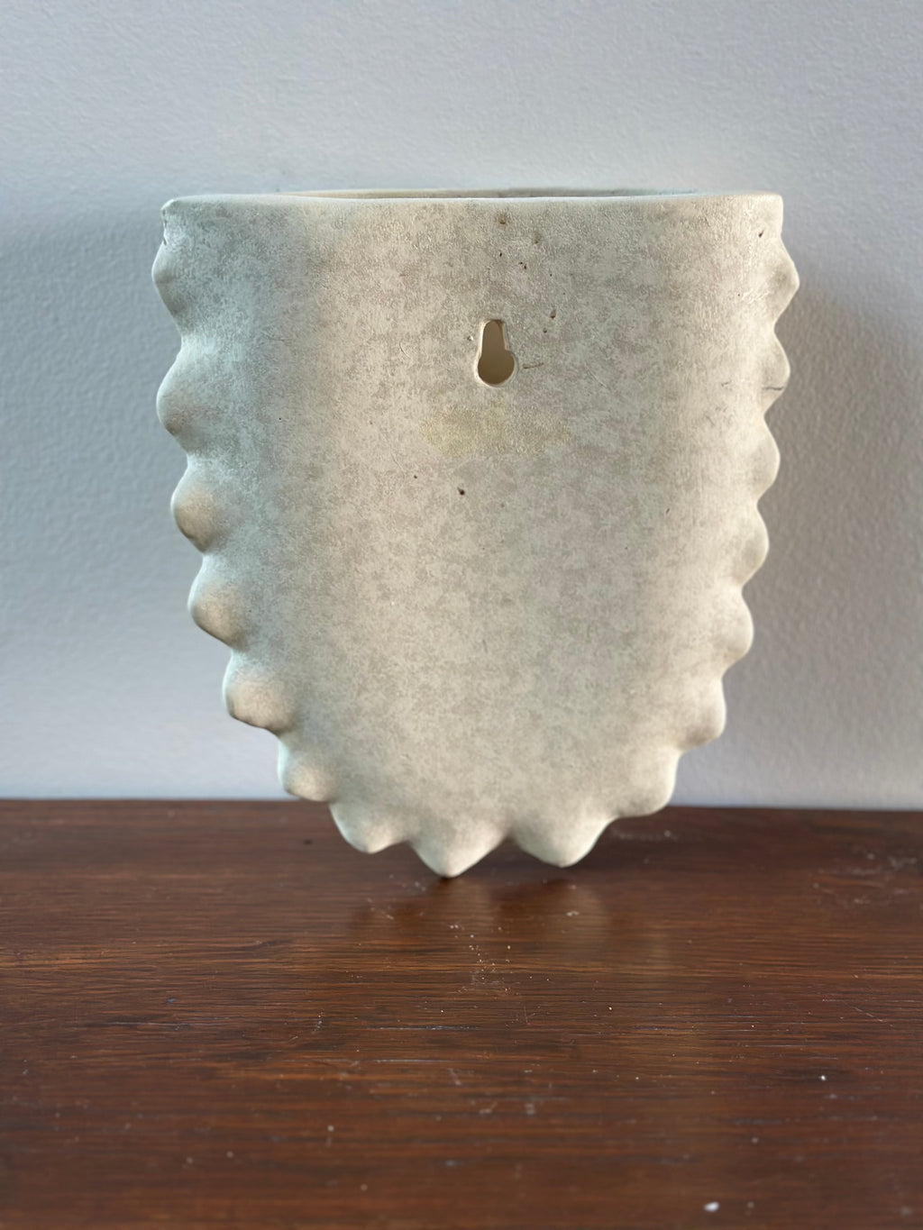 Lace Embossed Ceramic Wall Pocket