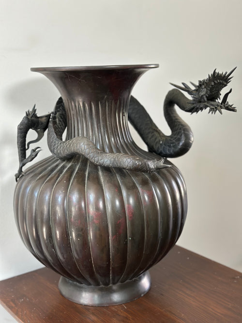 Antique Japanese Bronze Vase