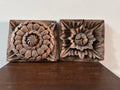 Two Hand Carved Wood Hangings