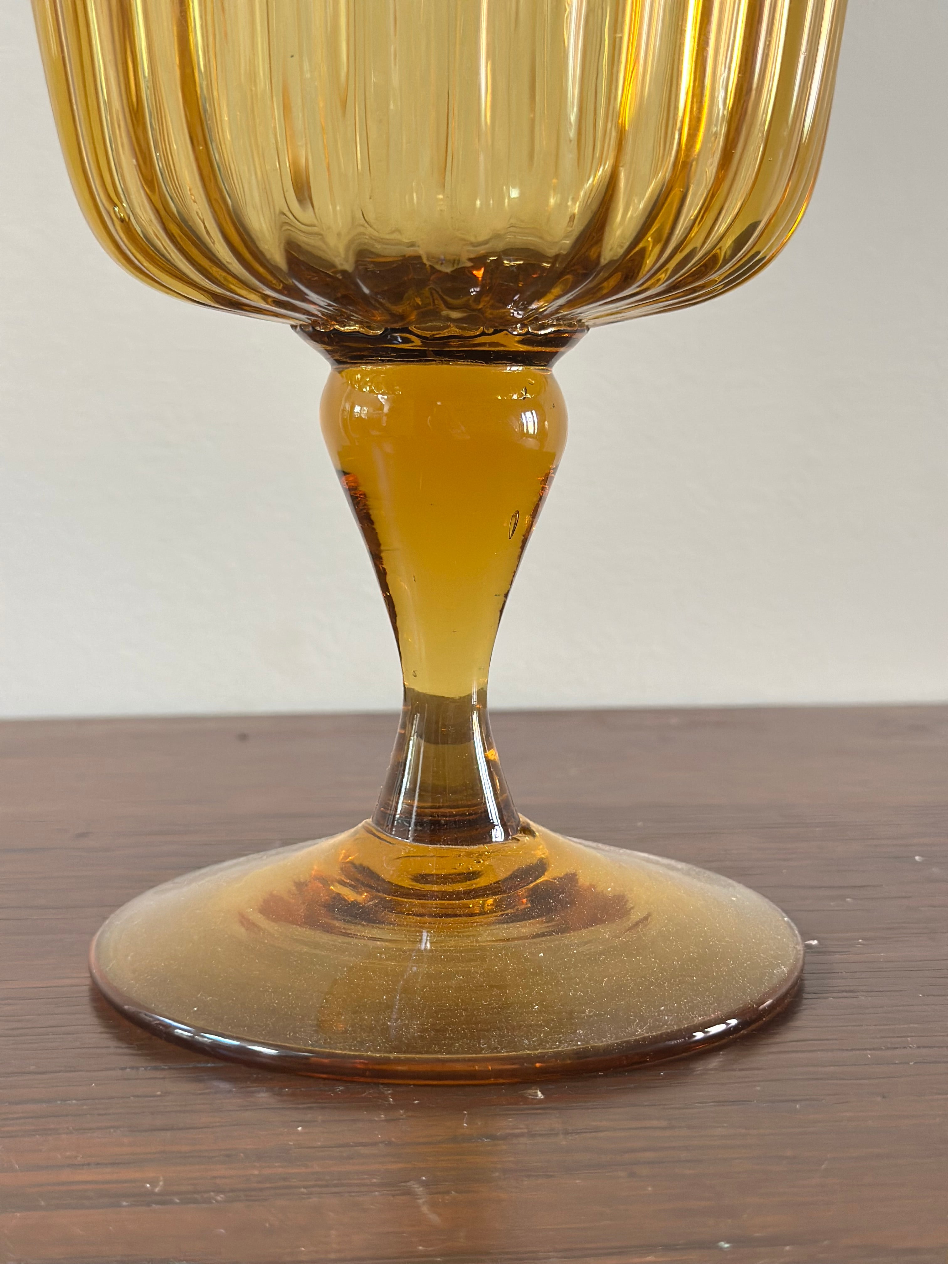 Hand Blown Amber Vase