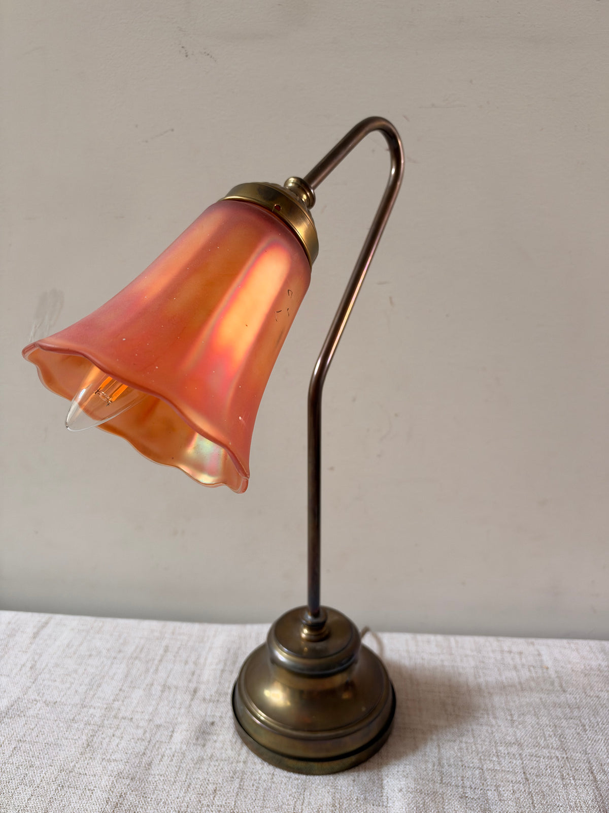 Art Nouveau Fluted Table Lamp