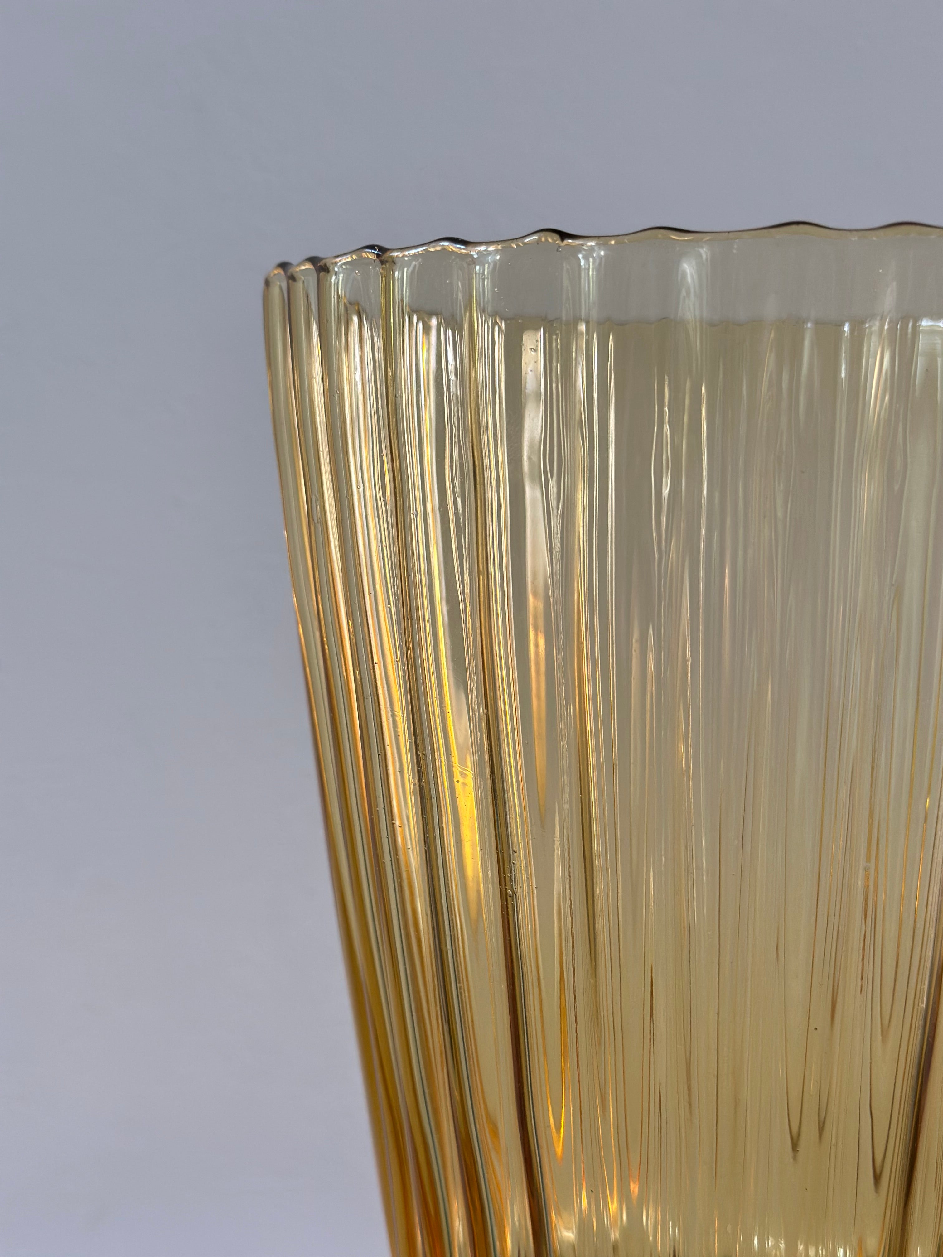 Hand Blown Amber Vase