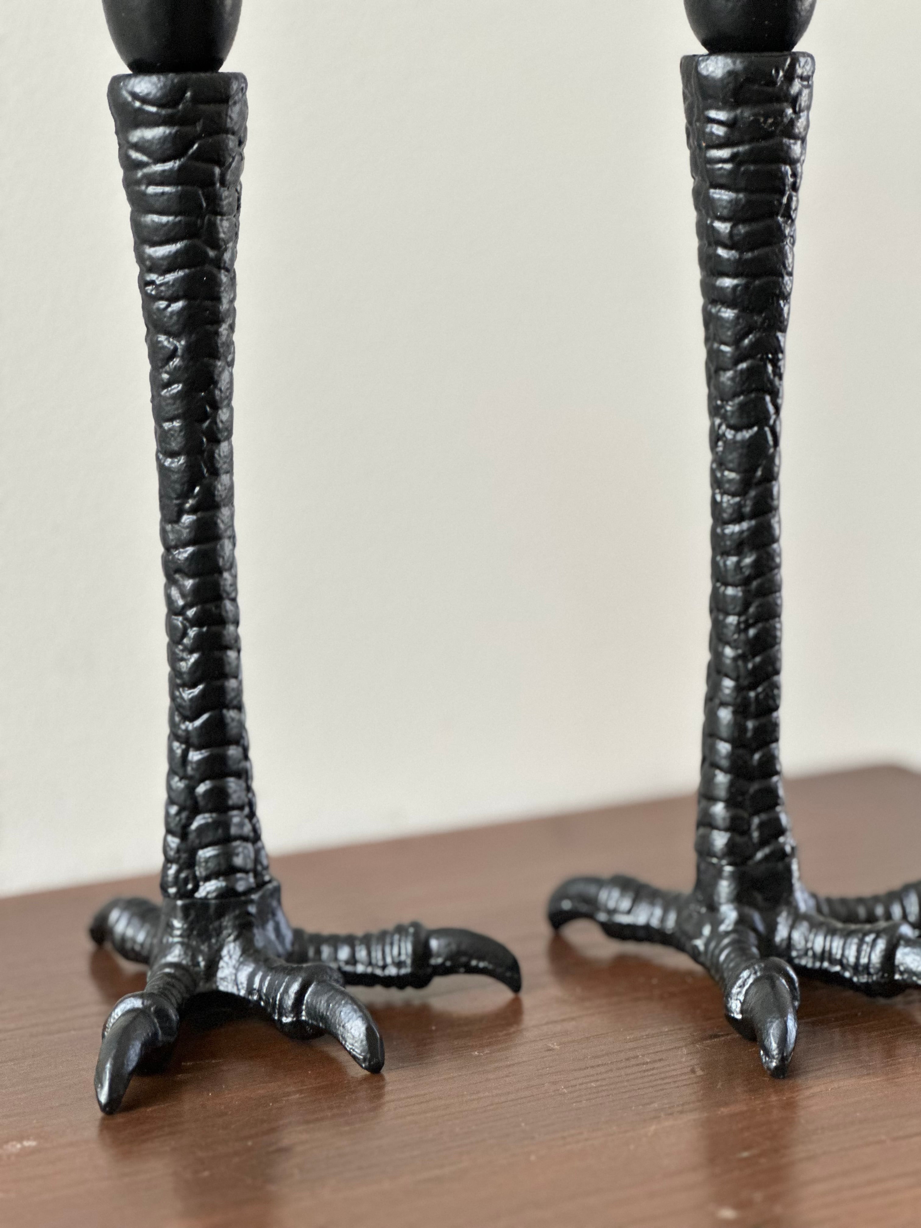 Set of Gothic Claw Candle Holders
