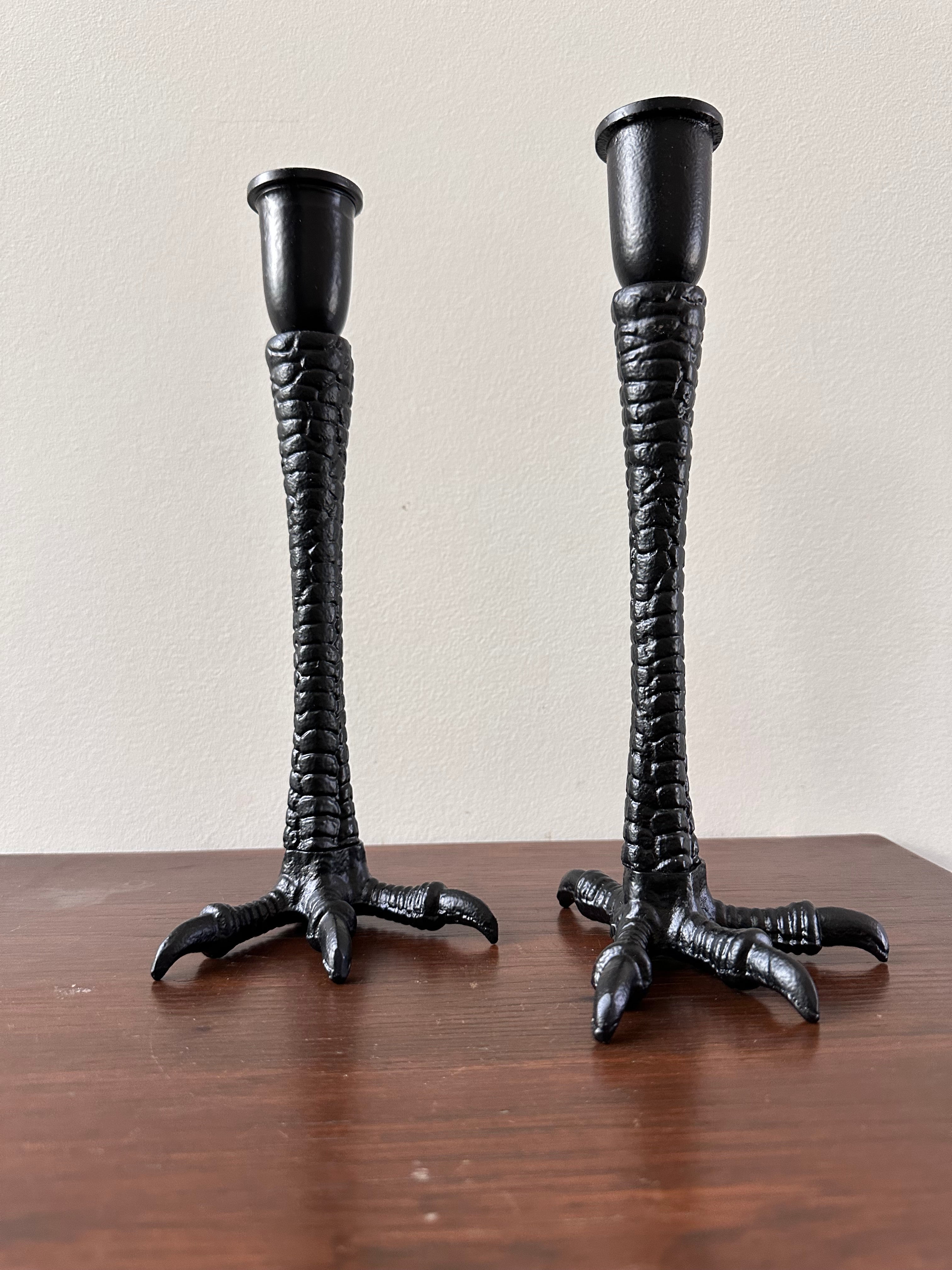 Set of Gothic Claw Candle Holders