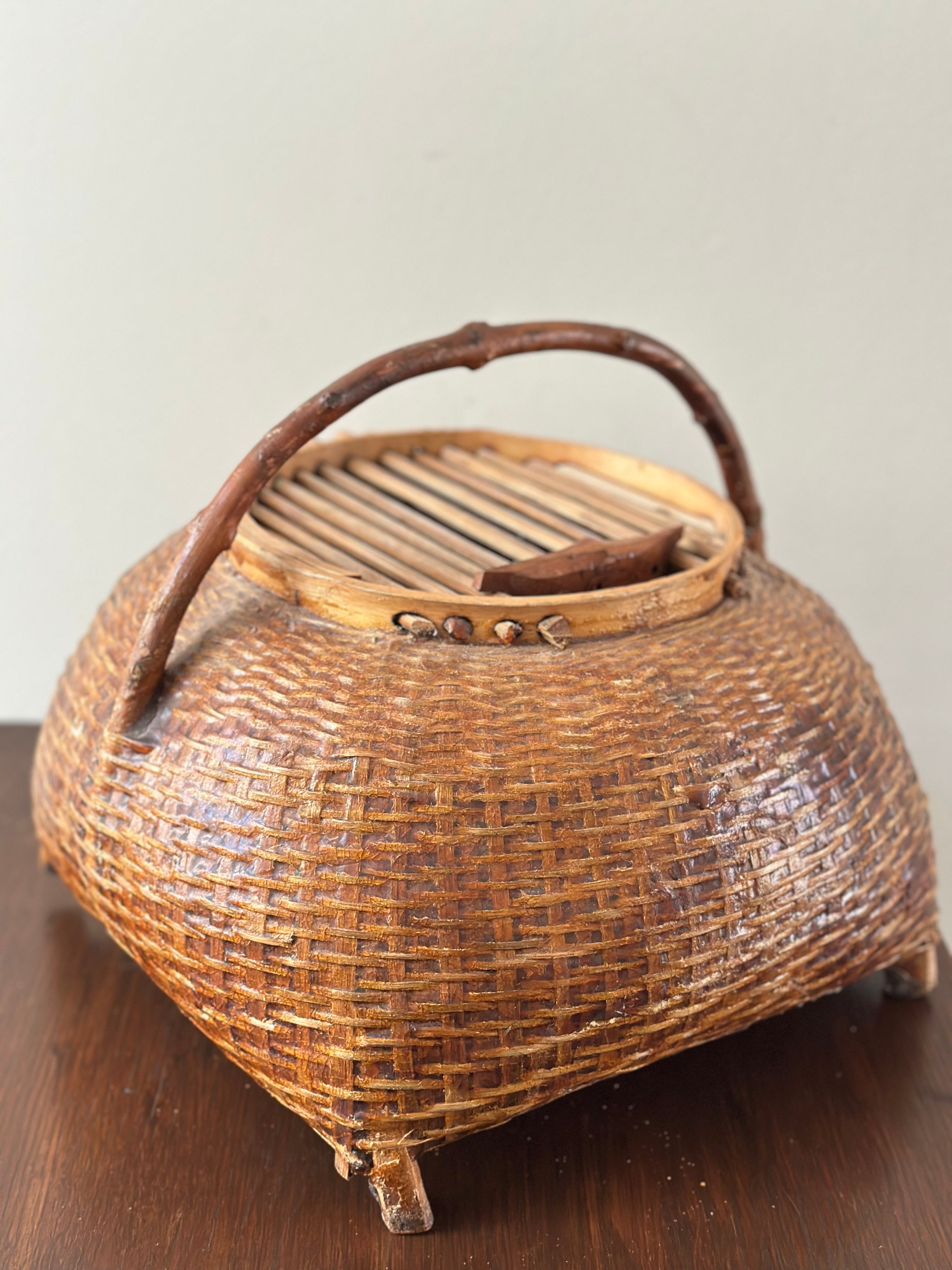 Antique Snake Charmer Basket