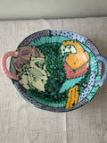 Vintage Saldatis Signed Ceramic Art Bowl