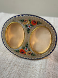 Vintage Italian Micro-Mosaic Double Oval Picture Frame