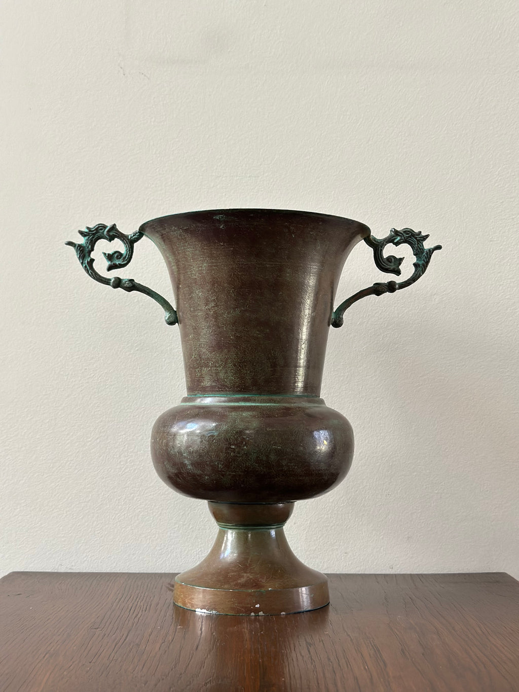 Vintage Metal Urn Vase