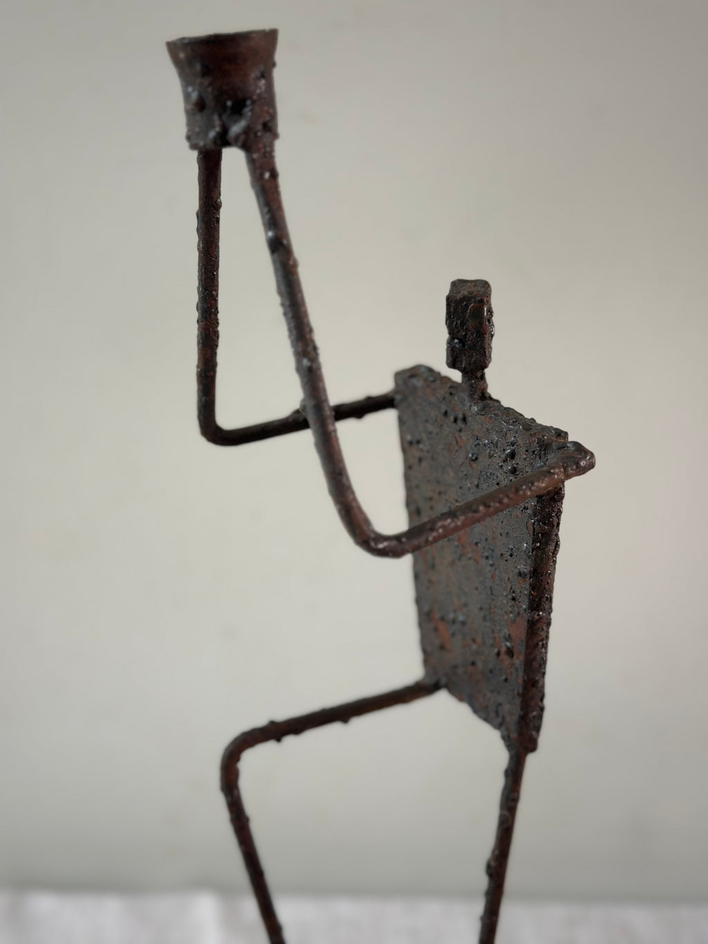 Vintage Brutalist Candlestick (Kneeling)
