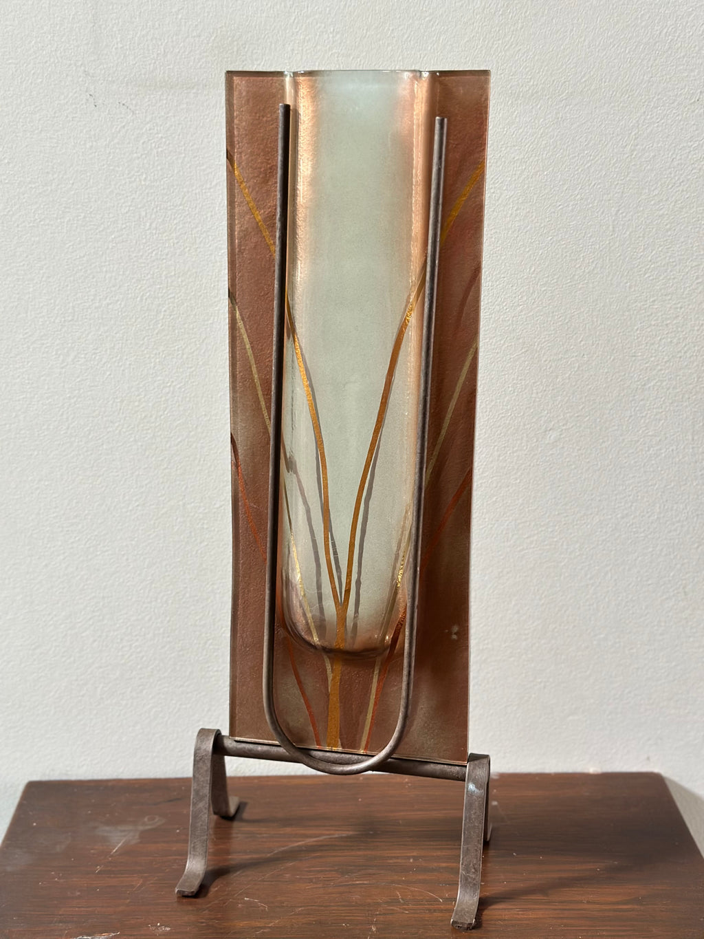 Mark Hines Signed Art Glass Vase